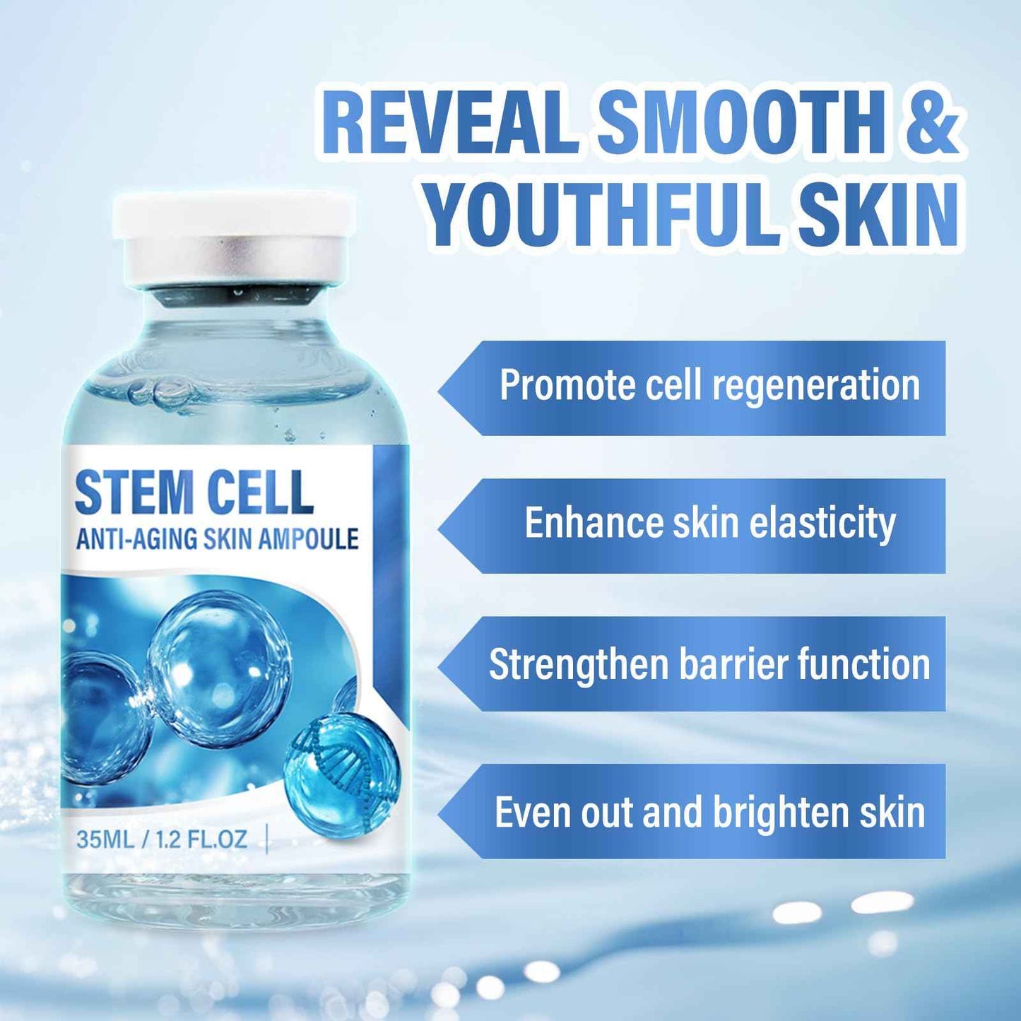 Stem Cell Serum for Face,Face Serum to Fight Against Age,Microneedling S-erum Nourishes Skin,Reduces Wrinkles,Supports Use With Microneedling