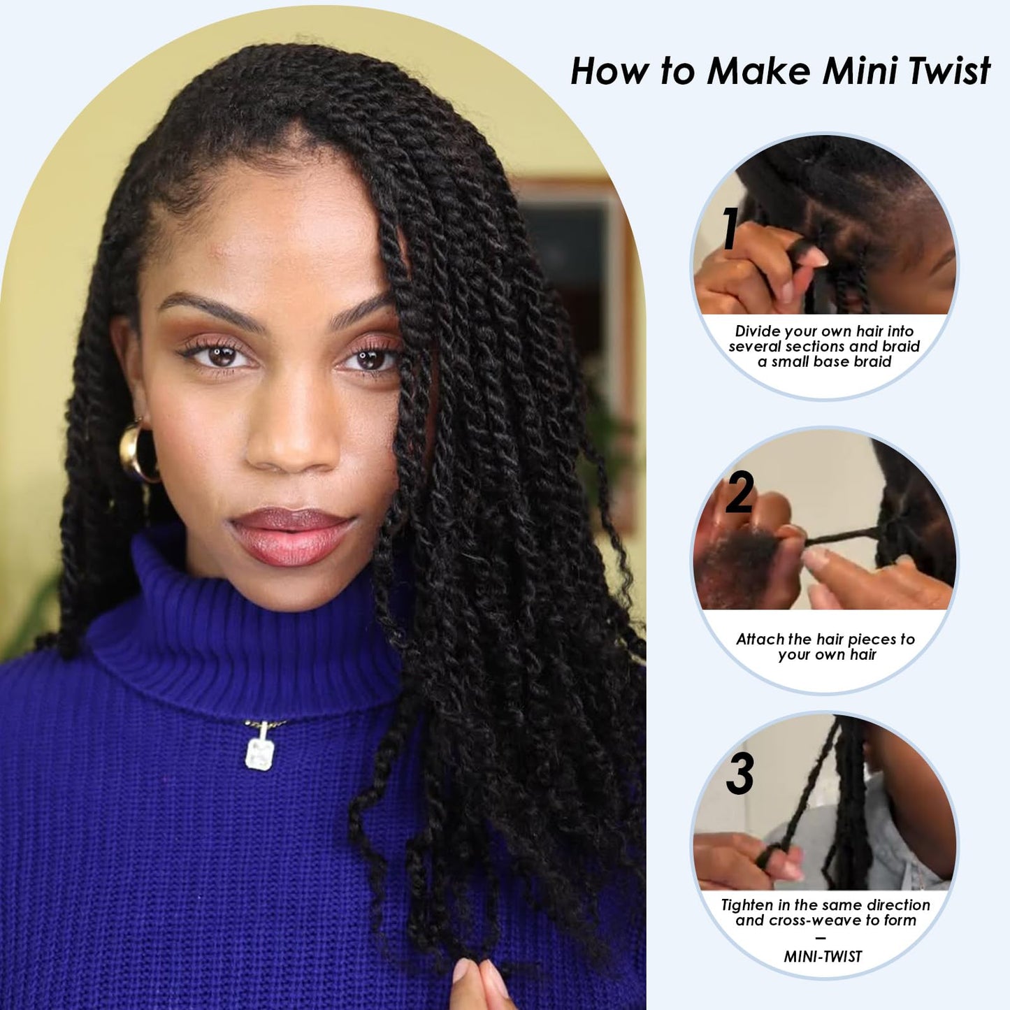 Afro Kinkys Bulk Human Hair,12 Inch 50g/Pack Afro Kinky-Curly Human Hair Bulk for Mini Twist,4c Auburn Brown Bulk Human Braiding Hair For Micro,Crochet,Repair, Dreadlocks,Locs Extensions #30