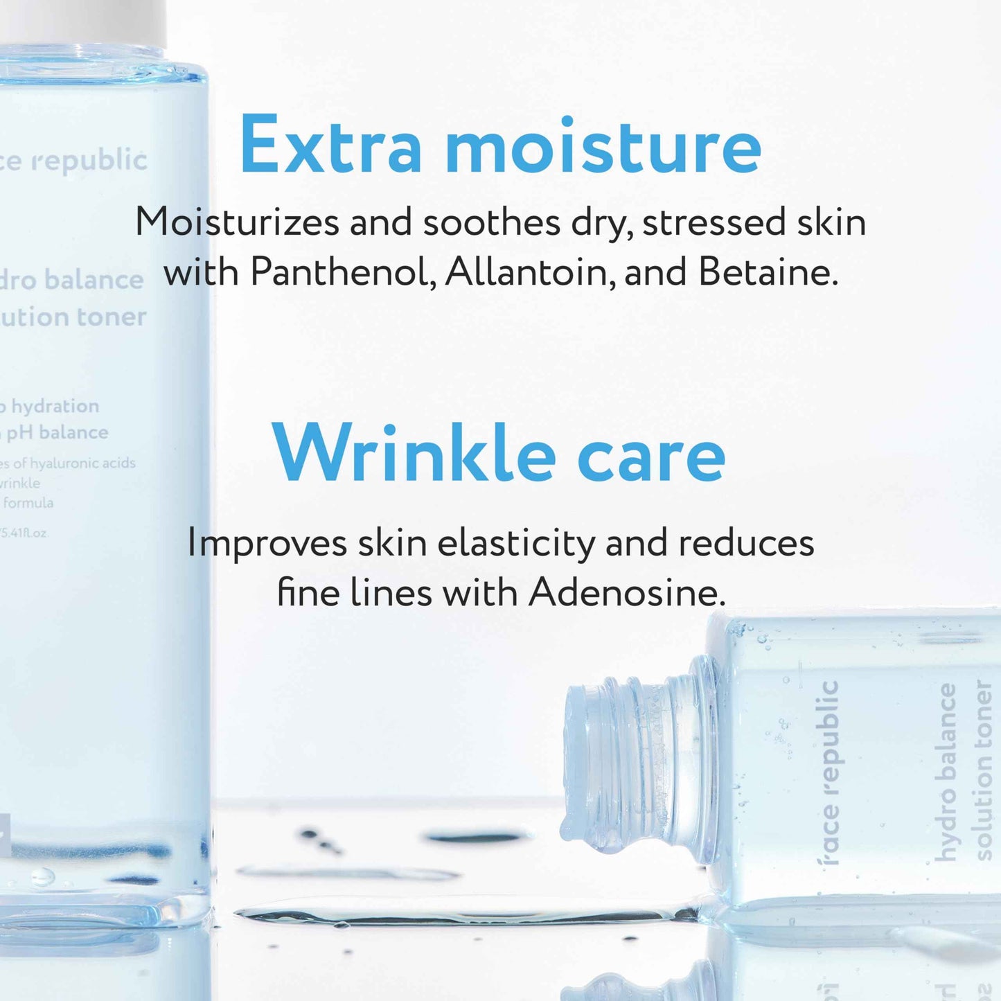 Face Republic Hydro Balance Solution Toner 160ml 5.41 fl oz | Hydrating & Balancing | Hyaluronic Acids, Panthenol, Adenosine | Soft, Plump Skin | Vegan Korean Skin Care