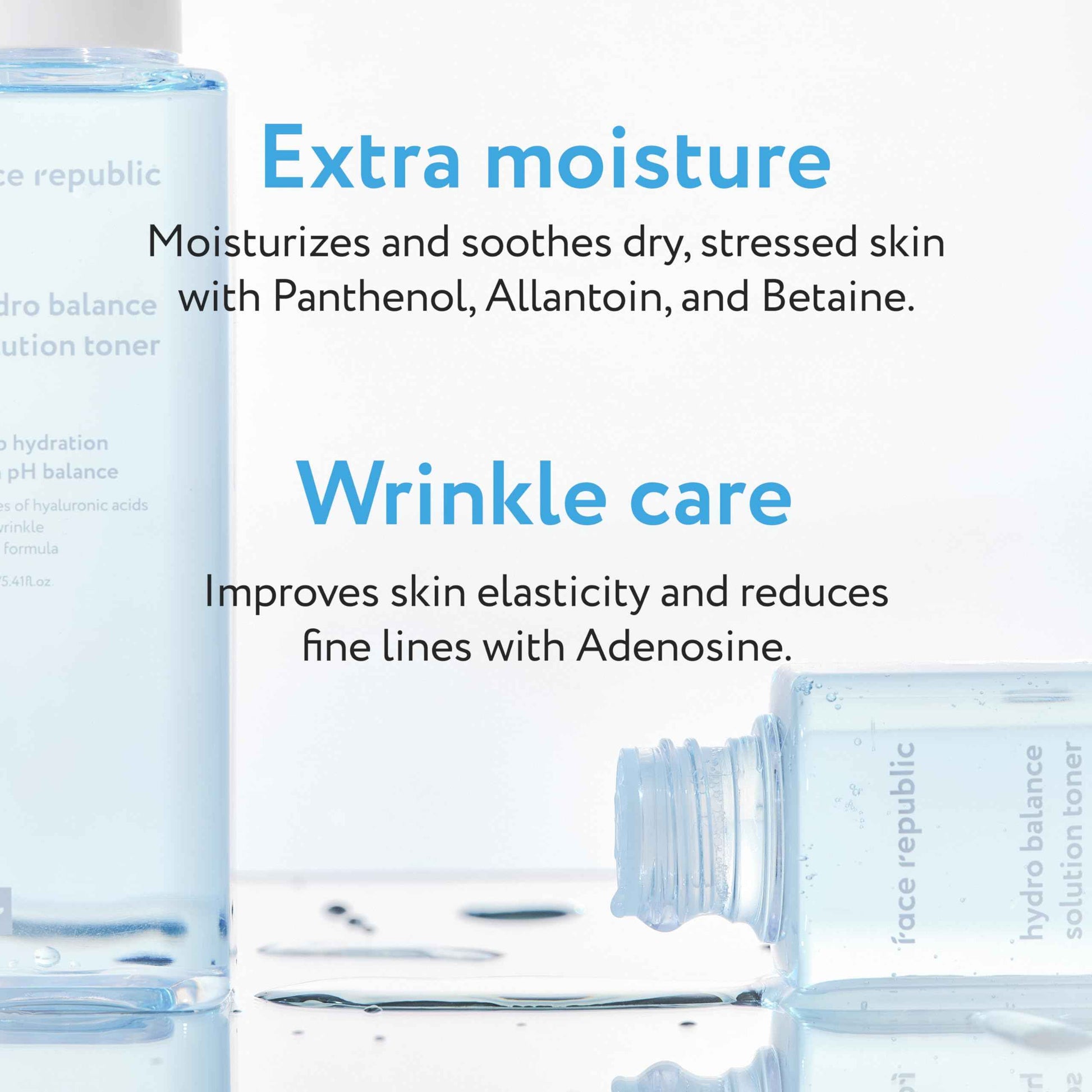 Face Republic Hydro Balance Solution Toner 160ml 5.41 fl oz | Hydrating & Balancing | Hyaluronic Acids, Panthenol, Adenosine | Soft, Plump Skin | Vegan Korean Skin Care