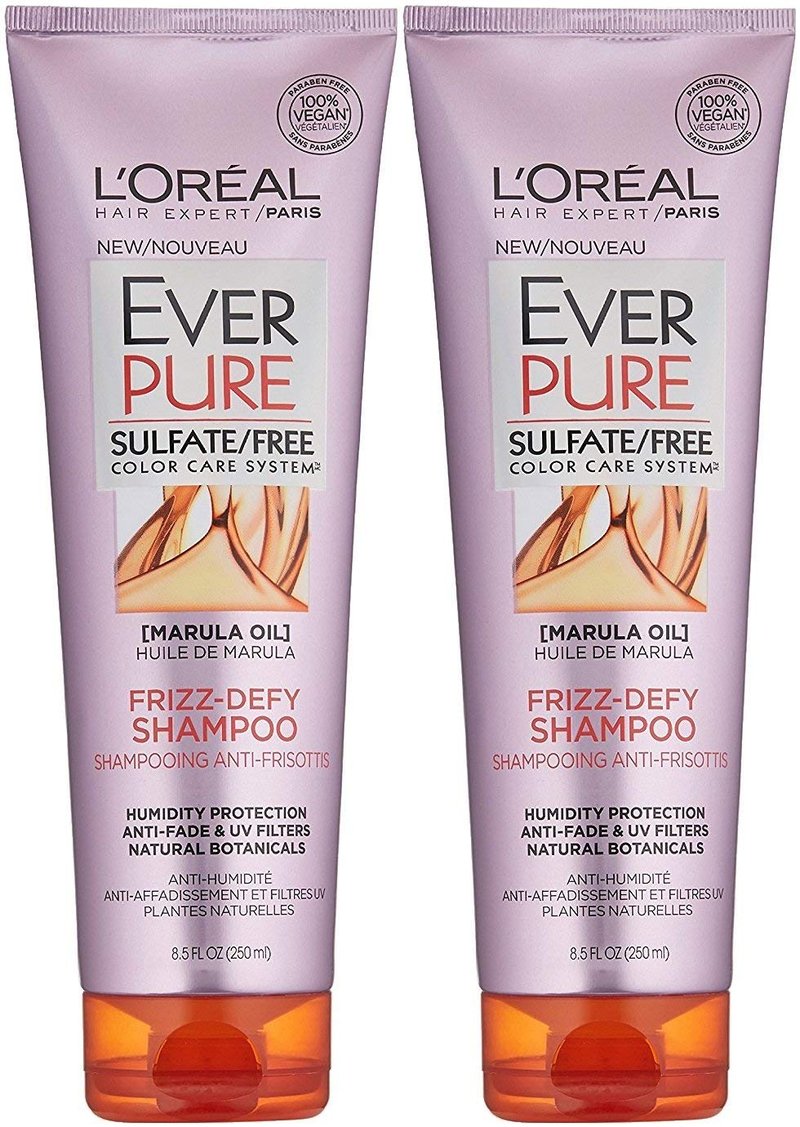 L’Oreal Paris EverPure Frizz Defy Shampoo - Sulfate Free, 8.5 oz | Pack of 2