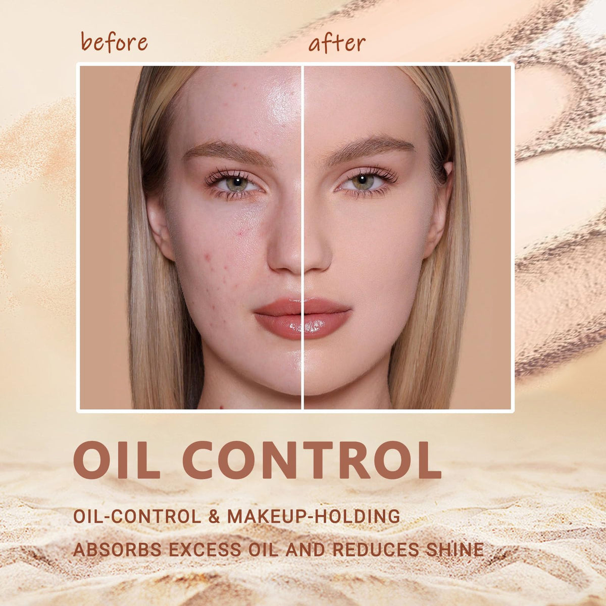 NAISSIYA Oil Control Face Pressed Powder,Matte Smooth Flawless Finishing Powder Makeup,Lightweight Waterproof Long-Lasting Setting Powders Foundation,0.35 Oz(CLASSIC IVORY)