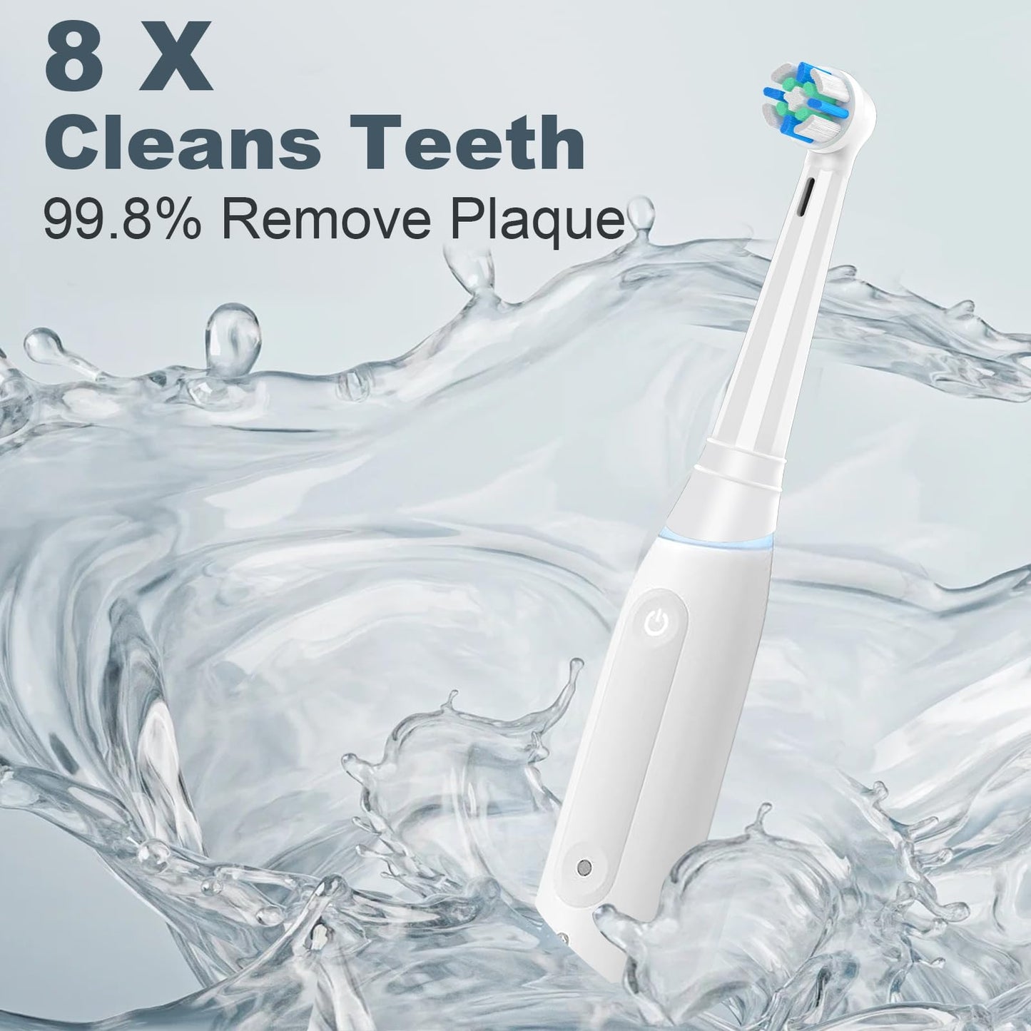 12 Pcs IO Replacement Heads Compatible with Oral B IO 2/3/4/5/6/7/8/9/10/Deep Clean Series Electric Toothbrushes, Medium Softness Brush Heads Compatible with Oral B iO (White)