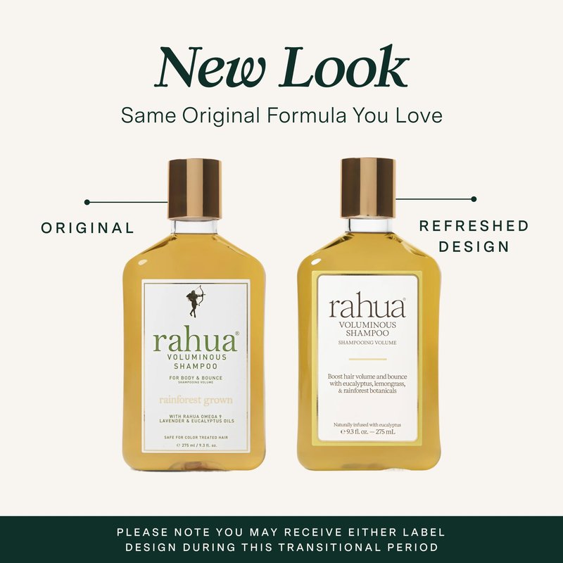 Rahua Voluminous Shampoo - Natural Volumizing Shampoo for Fine to Medium Hair - Sulfate Free Clarifying Hair Care with Rahua Oil, Lemongrass & Green Tea - Organic, Vegan & Color Safe - 9.3 Fl Oz
