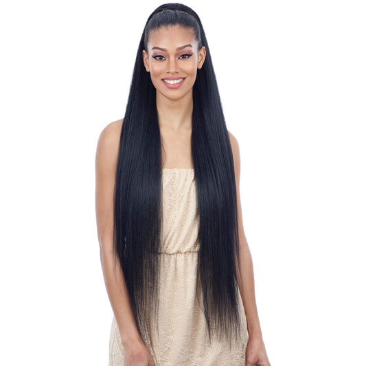 LONG YAKY STRAIGHT 38" (1B Off Black) - Freetress Equal, Black, Size No Size