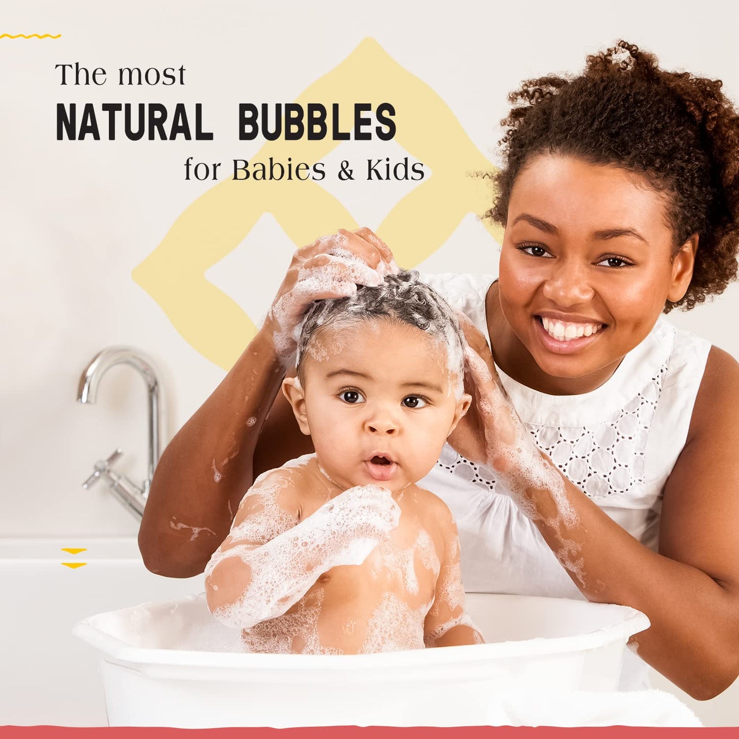 Alaffia Bubble Bath for Babies & Kids, Coconut Strawberry 2-Pack – Long-Lasting, Moisture-Rich Bubbles with Coconut Oil, 32 Fl Oz Ea