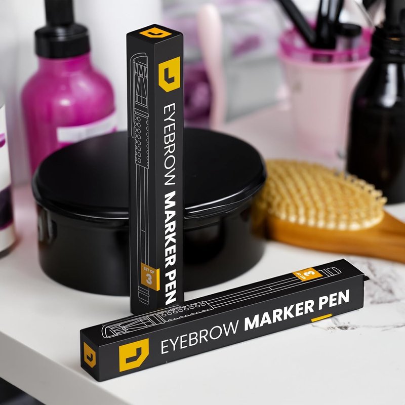 Eyebrow Microblading Marker Pen - 3pcs Felt Tip Position Mapping | White PMU Outline Tools