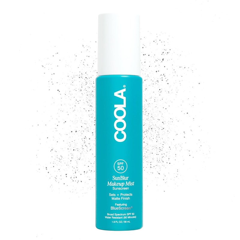 COOLA SunBlur Makeup Mist Sunscreen SPF 50 - Matte Setting Spray, Vegan, 1.9 Fl Oz
