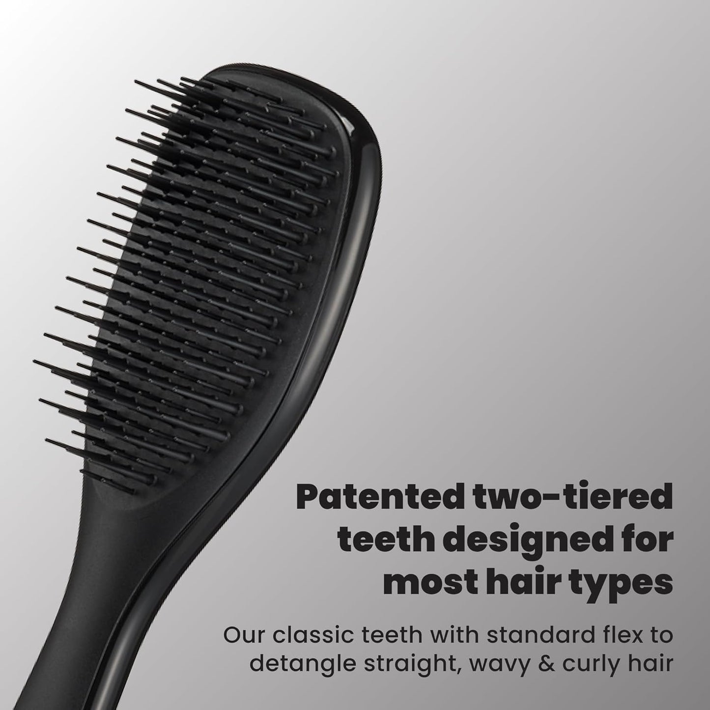 Tangle Teezer Ultimate Detangler Brush - Travel-Sized Mini Hair Brush for Straight to Wavy Hair, Black