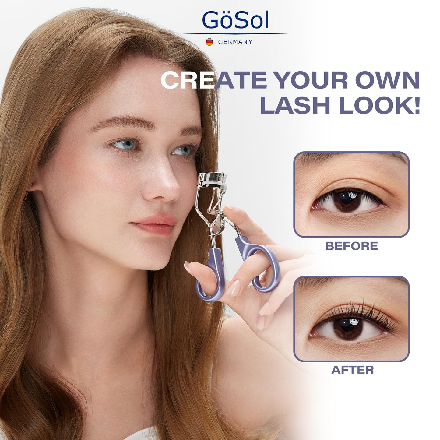 Eyelash Curler w/3 Refill Pads (Soft/Medium/Firm), Professional Lash Curler