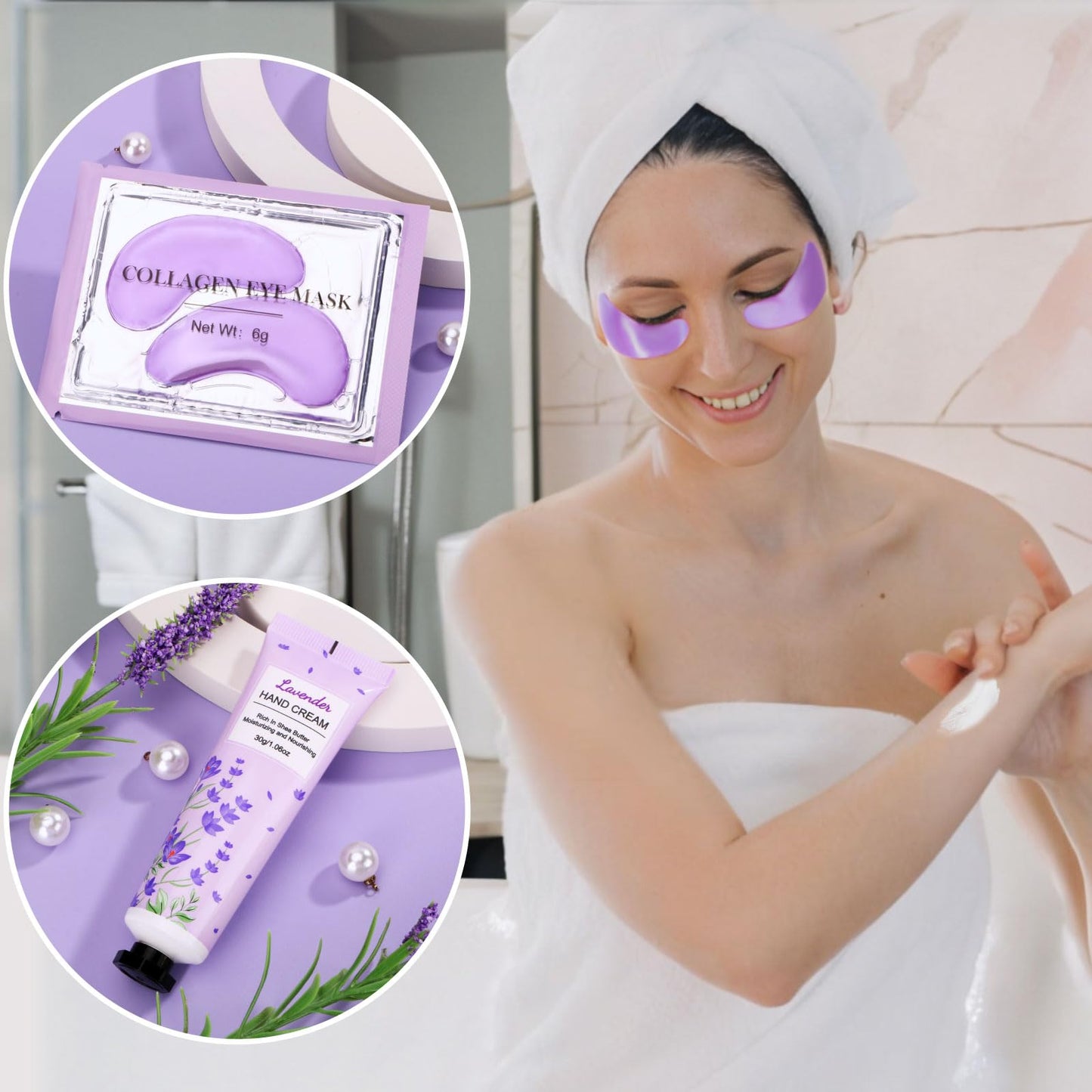 Self Care Gifts for Women Birthday Unique, Relaxing Spa Gift Baskets for Women Care Package, Lavender Valentines Day Gifts for Her Mom Wife Girlfriend Friends Sister