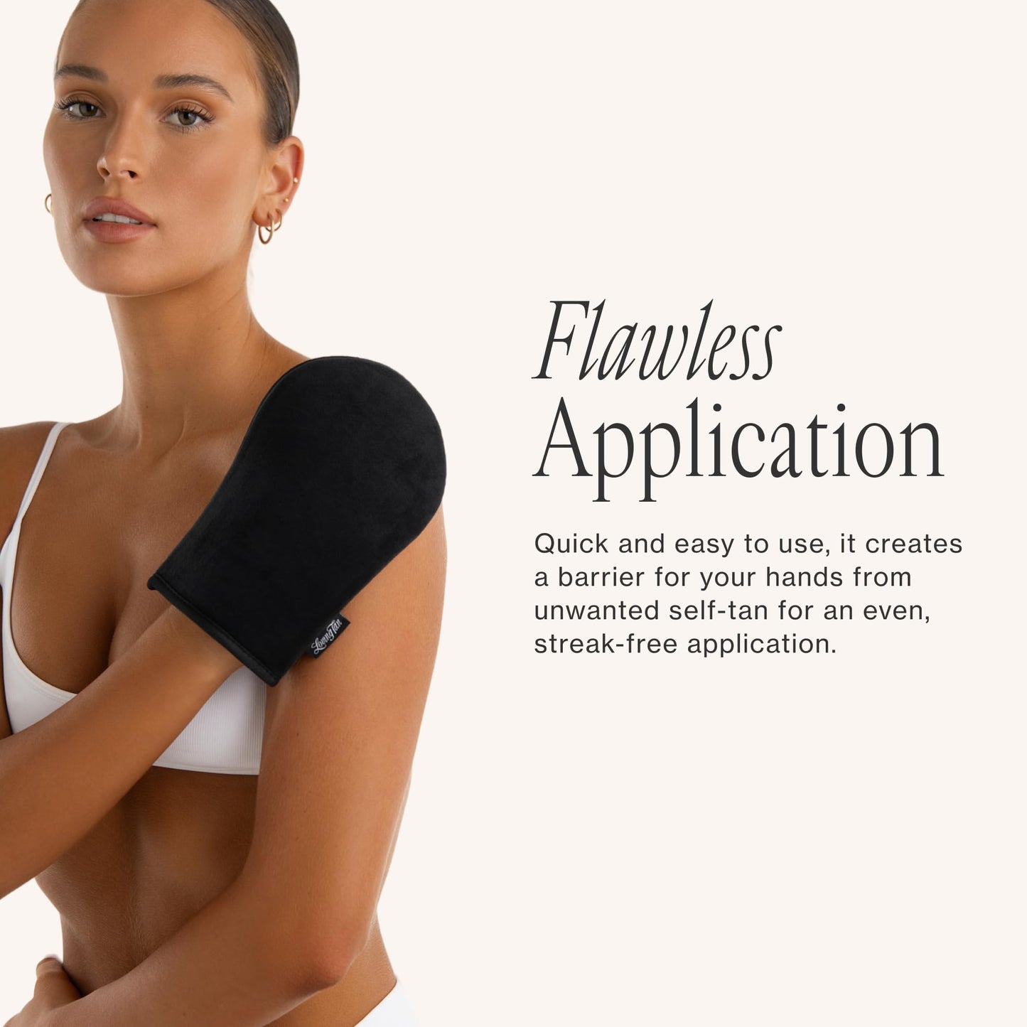 Loving Tan Self Tanning Deluxe Applicator Mitt, Washable & Durable Design for a Salon-Style, Streak Free Finish, Use with Self Tan Mousses, Sprays and Lotions, Reusable - 1 ct.