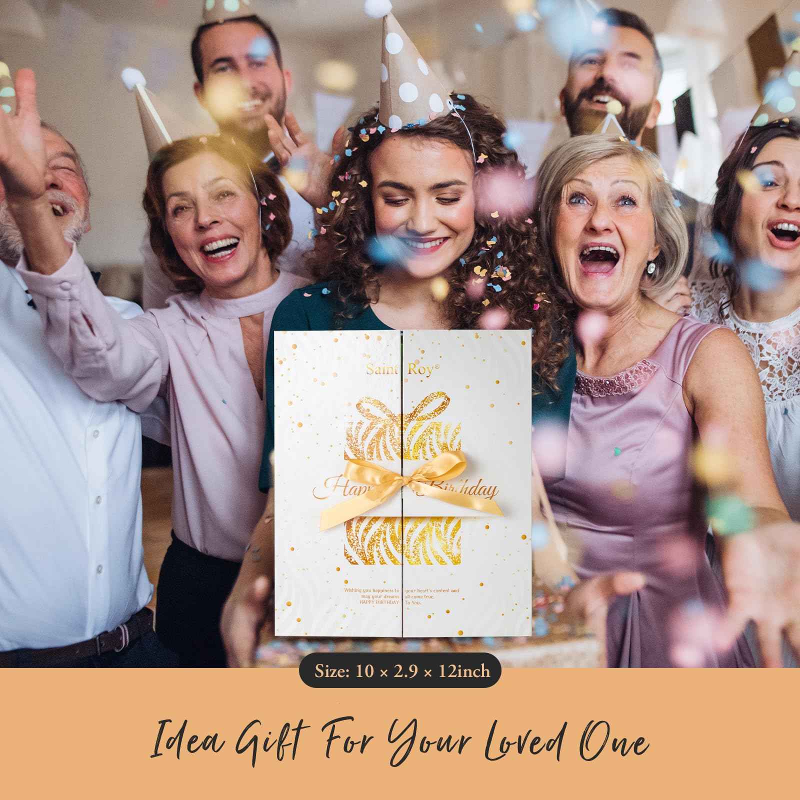 Luxury Spa Gifts for Her - 15pcs Birthday Surprise Box with Hand Cream, DIY Nails Set & Skin Care Gift Sets for Women, Moms & Daughters