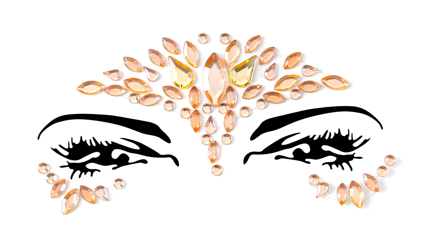FACEGEM LONDON Face Gems Adhesive Glitter Jewel Tattoo Sticker Festival Gems Rave Party Body Make Up (21 PCS FACE GEMS)