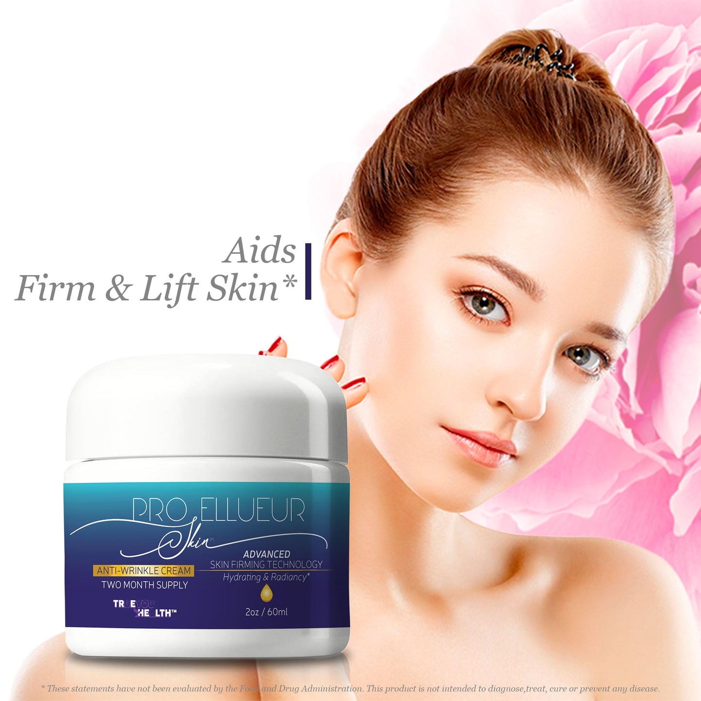 Pro Ellueur Skin Cream - Anti-Wrinkle Cream - Two Month Supply - Advanced Skin Firming Technology to Help Reduce Signs of Aging - Lift, Firm, Tighten - Lasting Hydration - Non-Greasy Formula