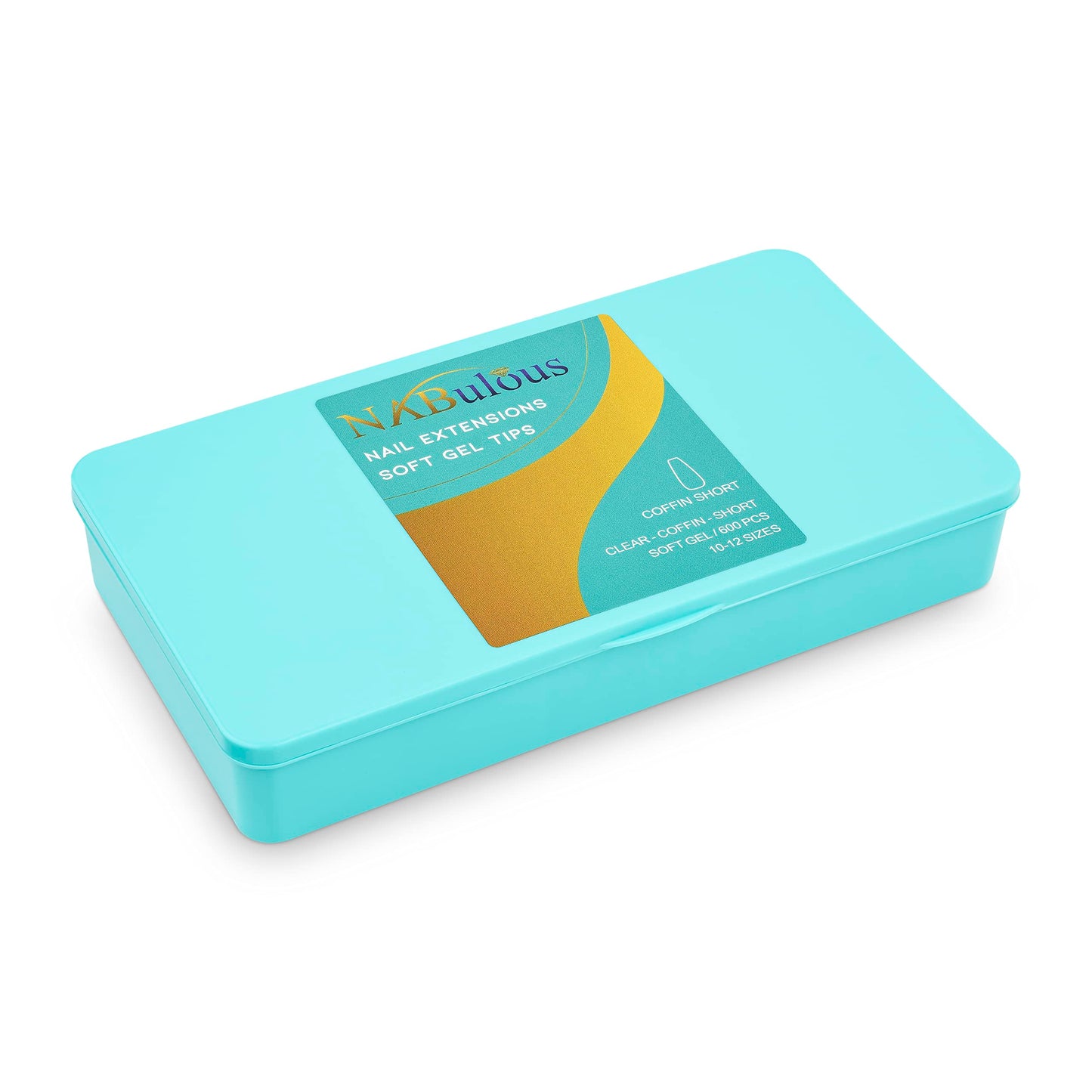 Coffin Short | Perfect Soft Gel Intro Starter Kit | Professional Kit | NABulous | Soft Gel Tips Kit | Coffin Ballerina Shape | Short Length | Salon Quality (Coffin Short)