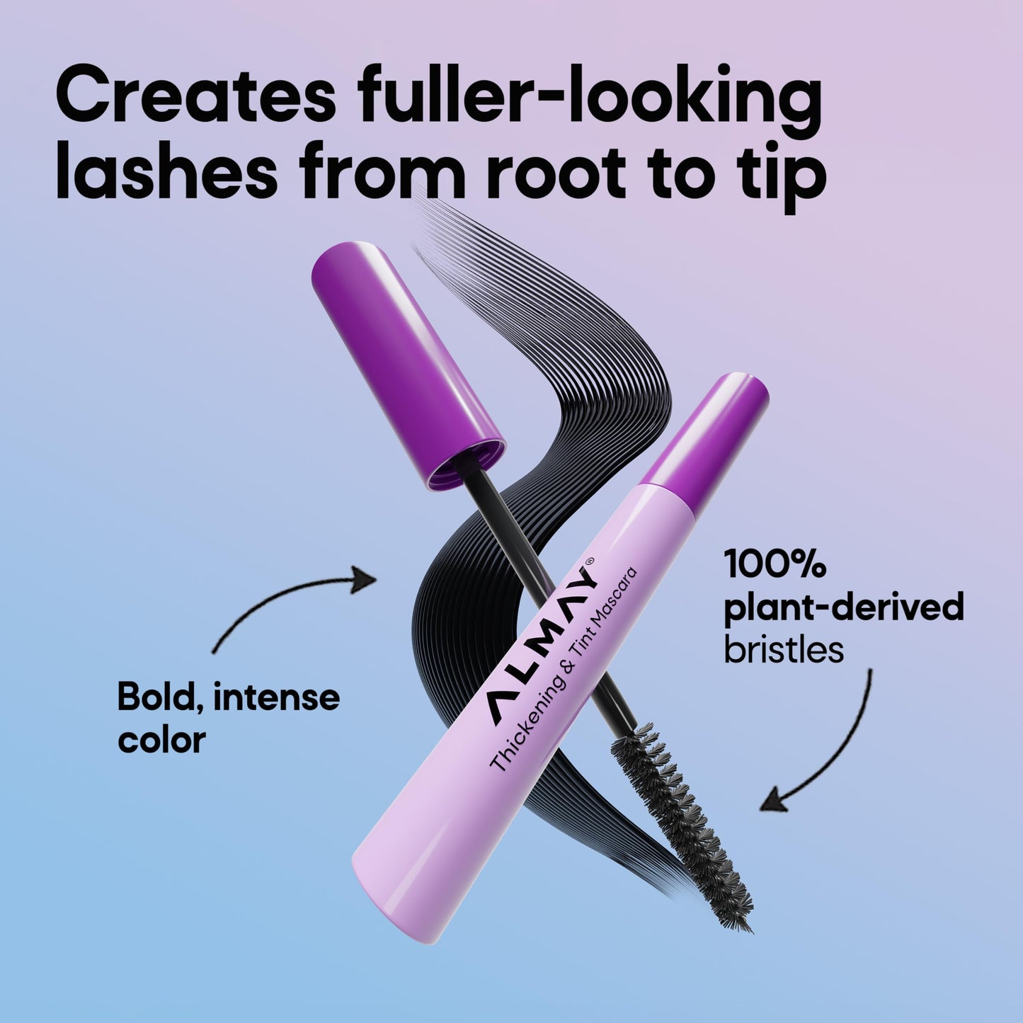 Almay Thickening & Tint Mascara, Nourishing Mascara, Hypoallergenic, 402 Black