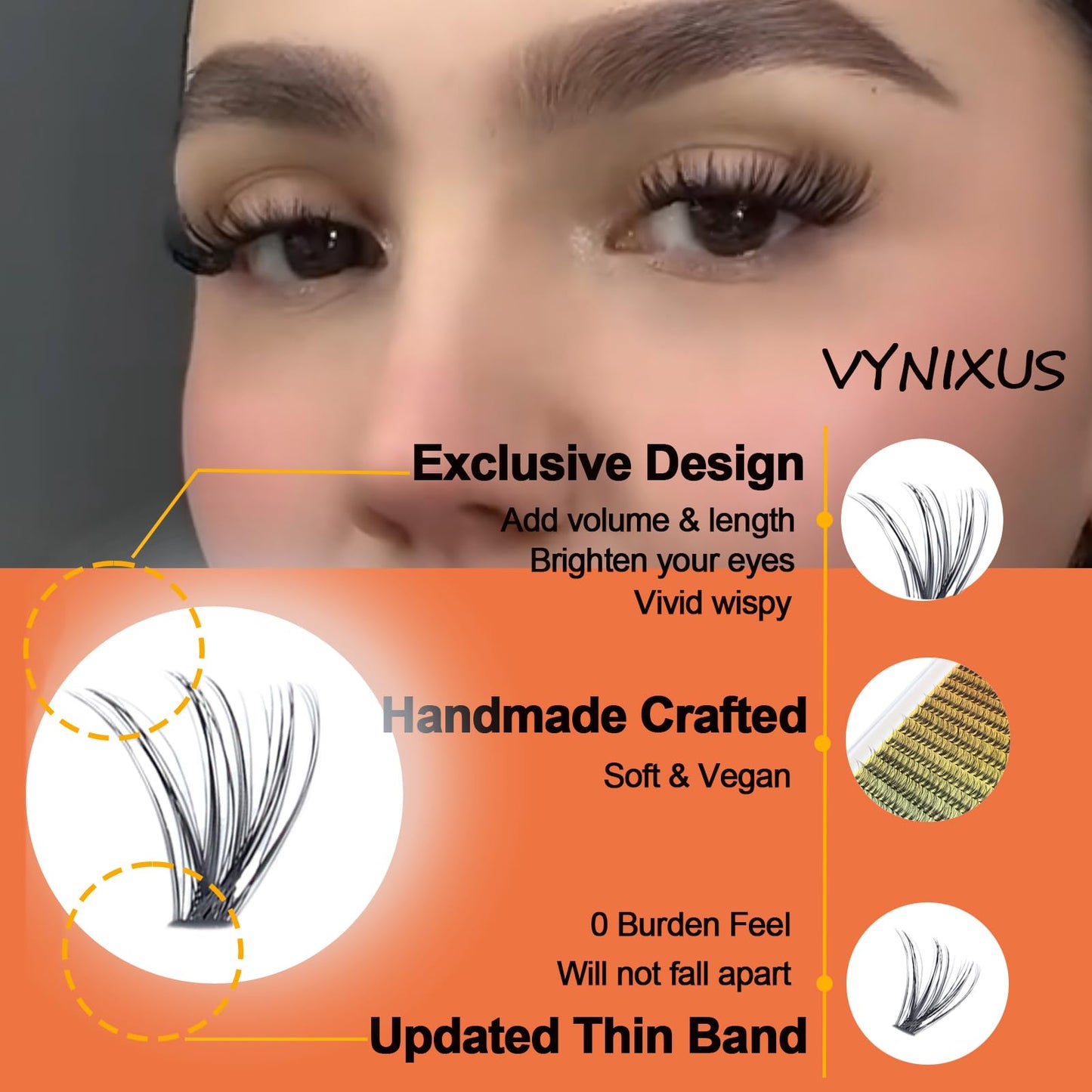 Lash Extension Kit Eyelash Clusters with Lash Bond and Seal Waterproof Lash Glue Remover Tweezers Brush Lash Clusters Kit Cluster Eyelash Extensions Kit (Set 20D-0.07D-Mix8-16)
