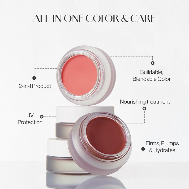 BEIGIC Flush Lip & Cheek Balm - Vegan Multiuse Cream Blush for Natural Glow | 05 Flat White - Neutral Beige, 0.14 fl. oz.