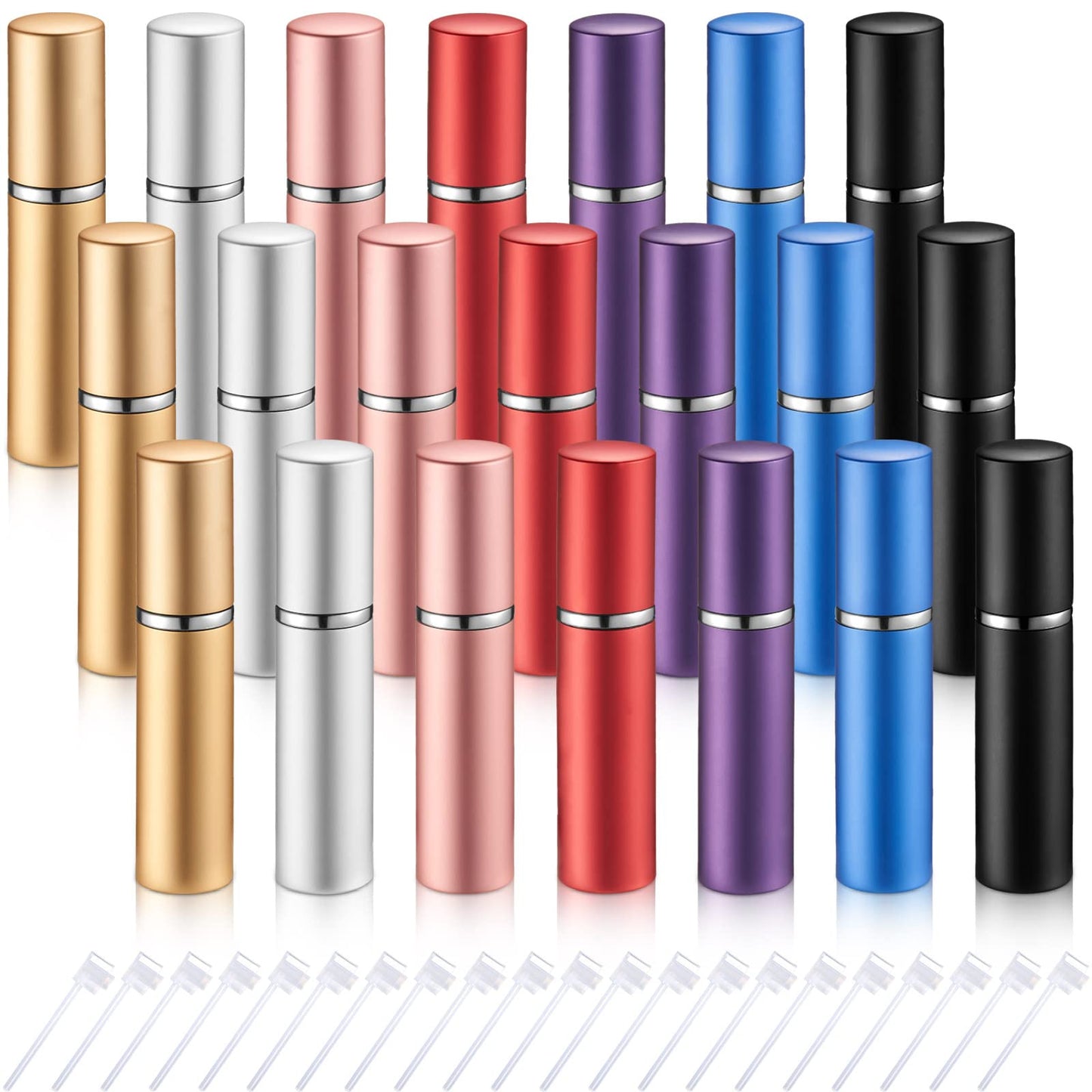 Tessco for you 21 Pcs Atomizer Perfume Bottles 10 ml Mini Atomizer Sprayer for Perfume Bulk Refillable with Pump for Travel Outgoing (Multi Color)