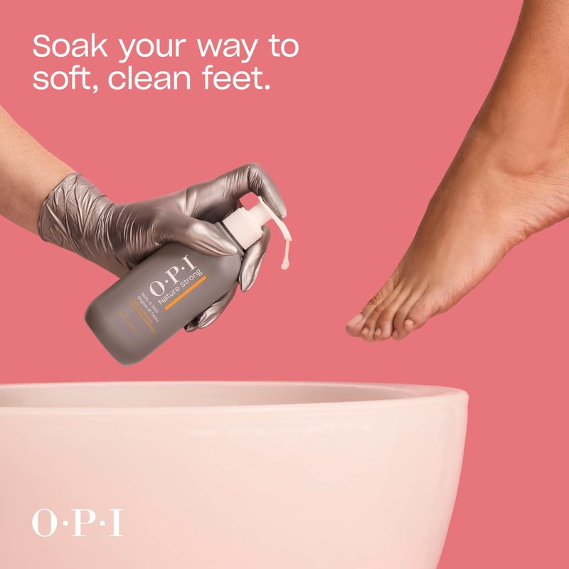 OPI Nature Strong Nails & Skin - Soften Up Pedi Soak | Skin-Softening Foot Soak | Refreshed Feeling with Relaxing Scent | 8.4 Fl Oz | 250 mL