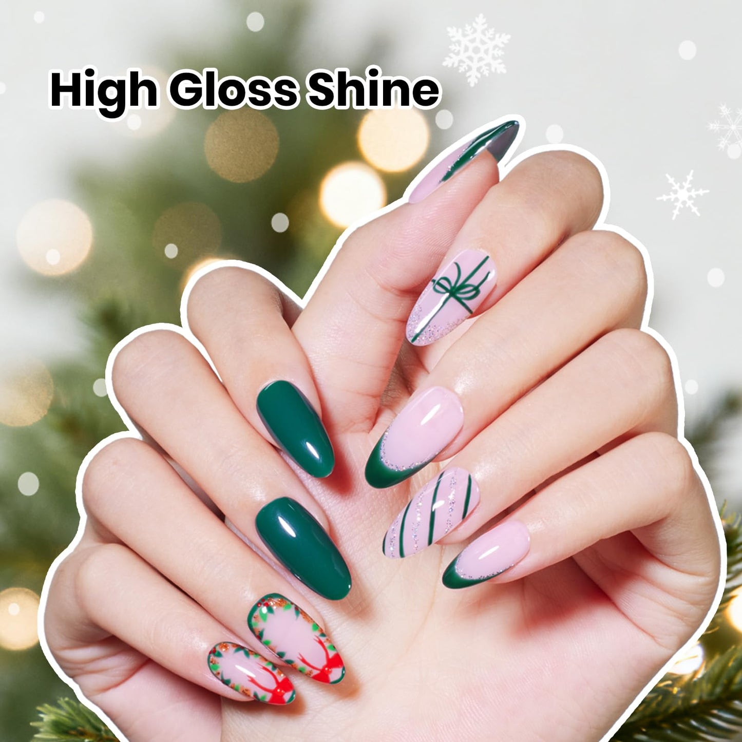 Beetles Gel Nail Polish Set – Spectrum Red Green Glitter Gel Polish, 36 Colors Soak Off UV LED Long Lasting Nail Gel Kit for Manicure Gifts for Women