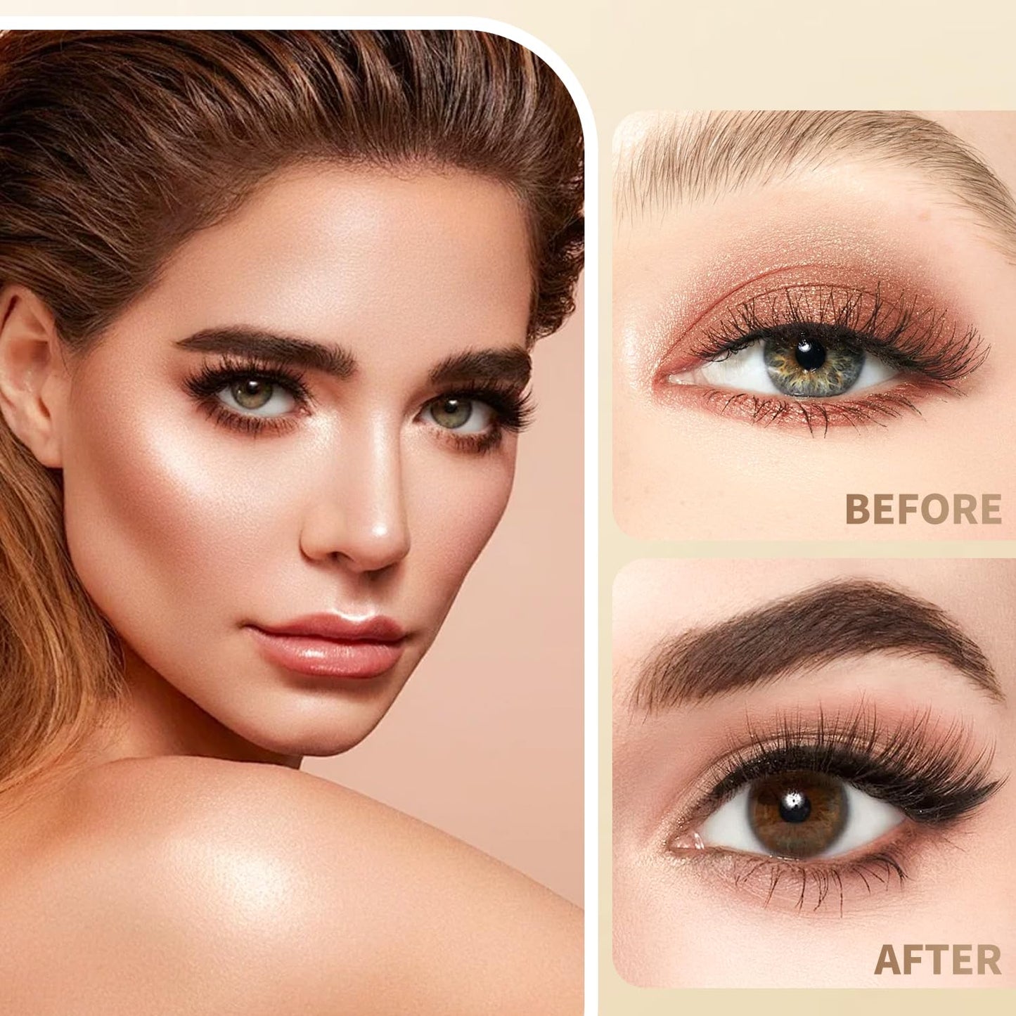 Eyelash Clusters Kit - 576 PCS Natural Mink False Eyelashes | DIY Extensions with Bond, Seal & Applicator, 8-16MM