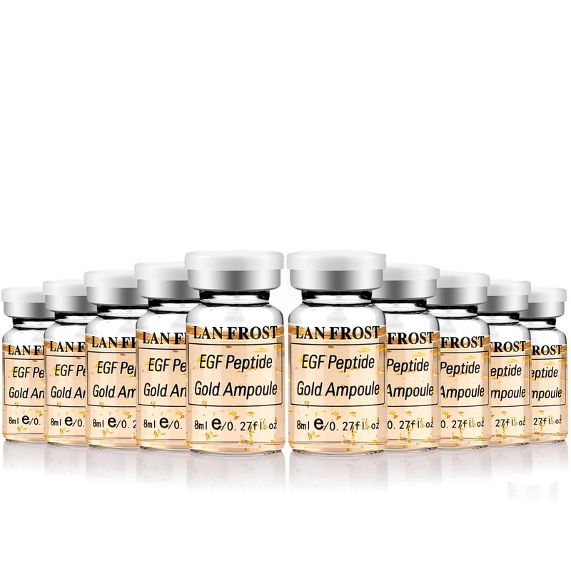 BB Booster Serum Kit Serum Hyaluronic Acid Essence Skin Care Kit, EGF Peptide Gold Ampoule 0.27oz 12 Vials,Facial Treatment Increases skin elasticity BB Radiance Facial Serums Kit