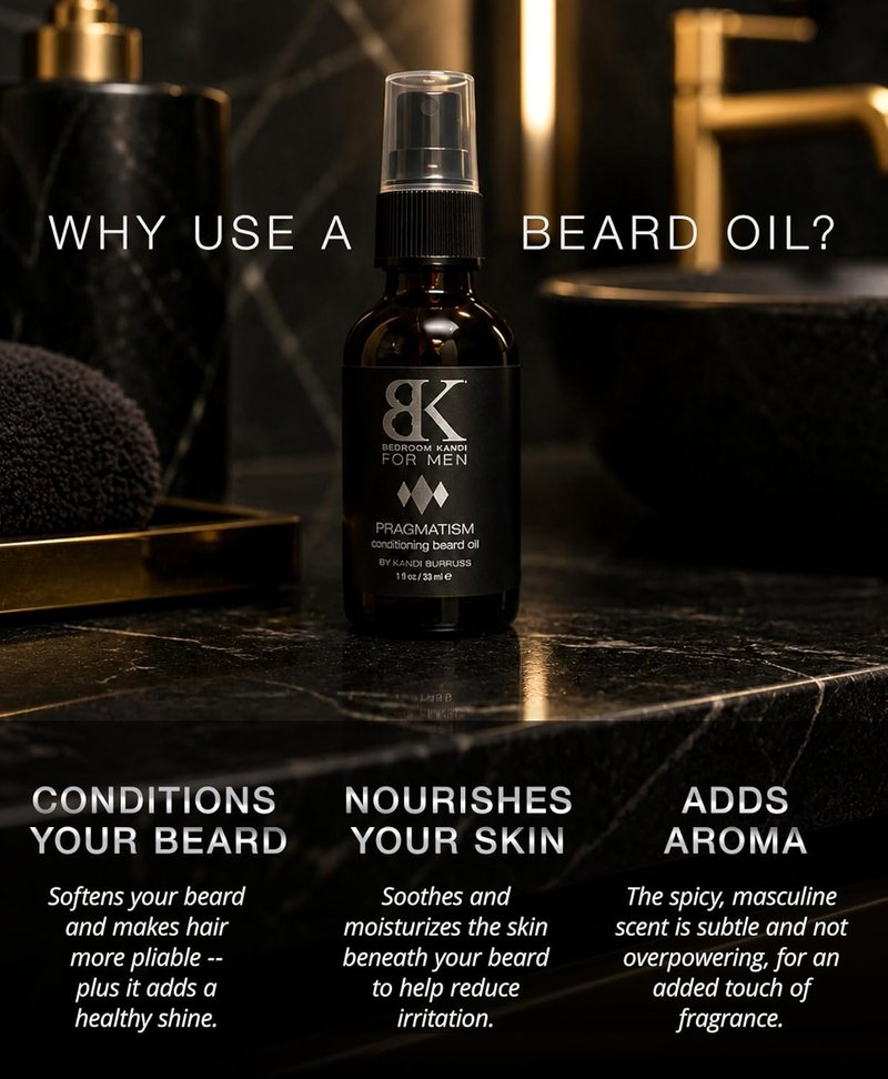 Beard Oil for Men - Ultra-Nourishing Argan & Hemp Conditioner - Soft, Smooth Finish | 1 Fl Oz - Warm Patchouli & Sandalwood