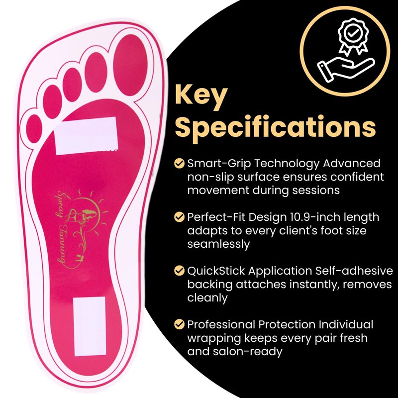 120Pairs(240Feets) Disposable Stick Spray Tanning Feet Pads Perfect for preventing spray tan solution,Deluxe & Hygienic Spray Tan Feet Pads-Ideal for Salons and Spas or Home,Easy to Apply