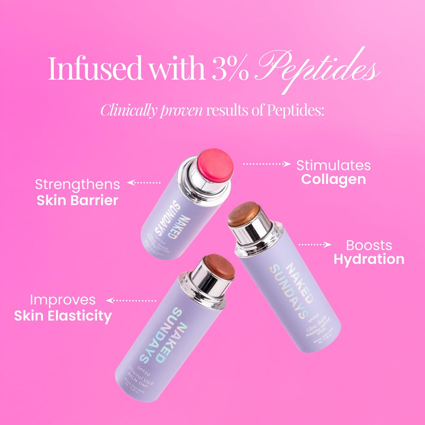 Naked Sundays SPF 50 Glow Balm Multi-Tasking Blush Stick, Dusty Rose