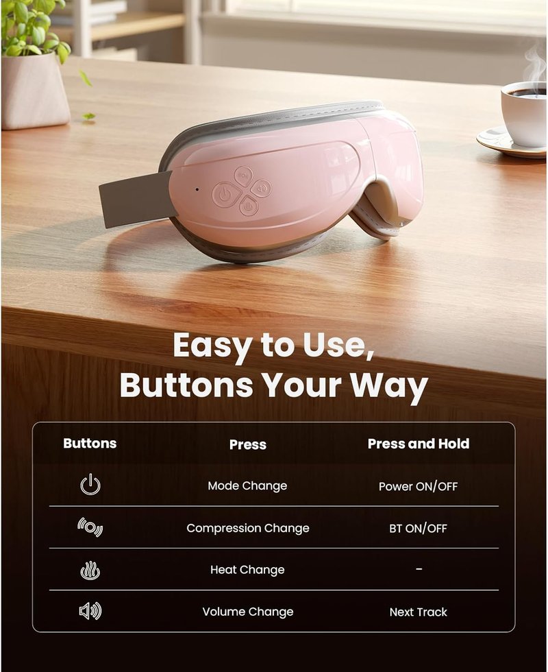 BOB AND BRAD Eye Massager - Heated EyeOasis for Dry Eyes & Headache Relief | Warm Compress for Stress Relief