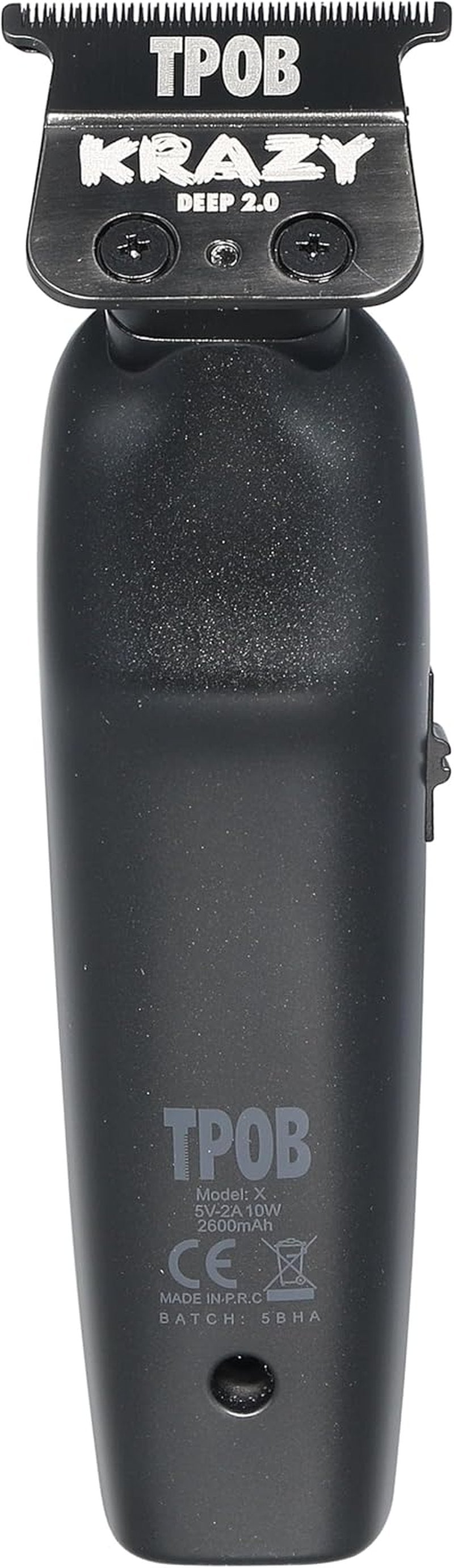 Professional Hair Trimmer - Cordless Brushless Clippers for Men | 7200RPM Black Rubber Grip