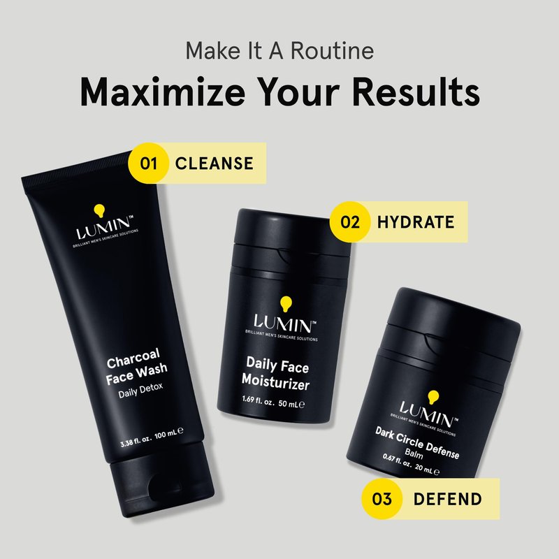 Lumin Daily Face Moisturizer for Men – Lightweight Hydrating Cream with Niacinamide, Men’s Face Lotion for Normal, Combination & Sensitive Skin, Korean Skincare, Smooth & Nourishing, 50ml