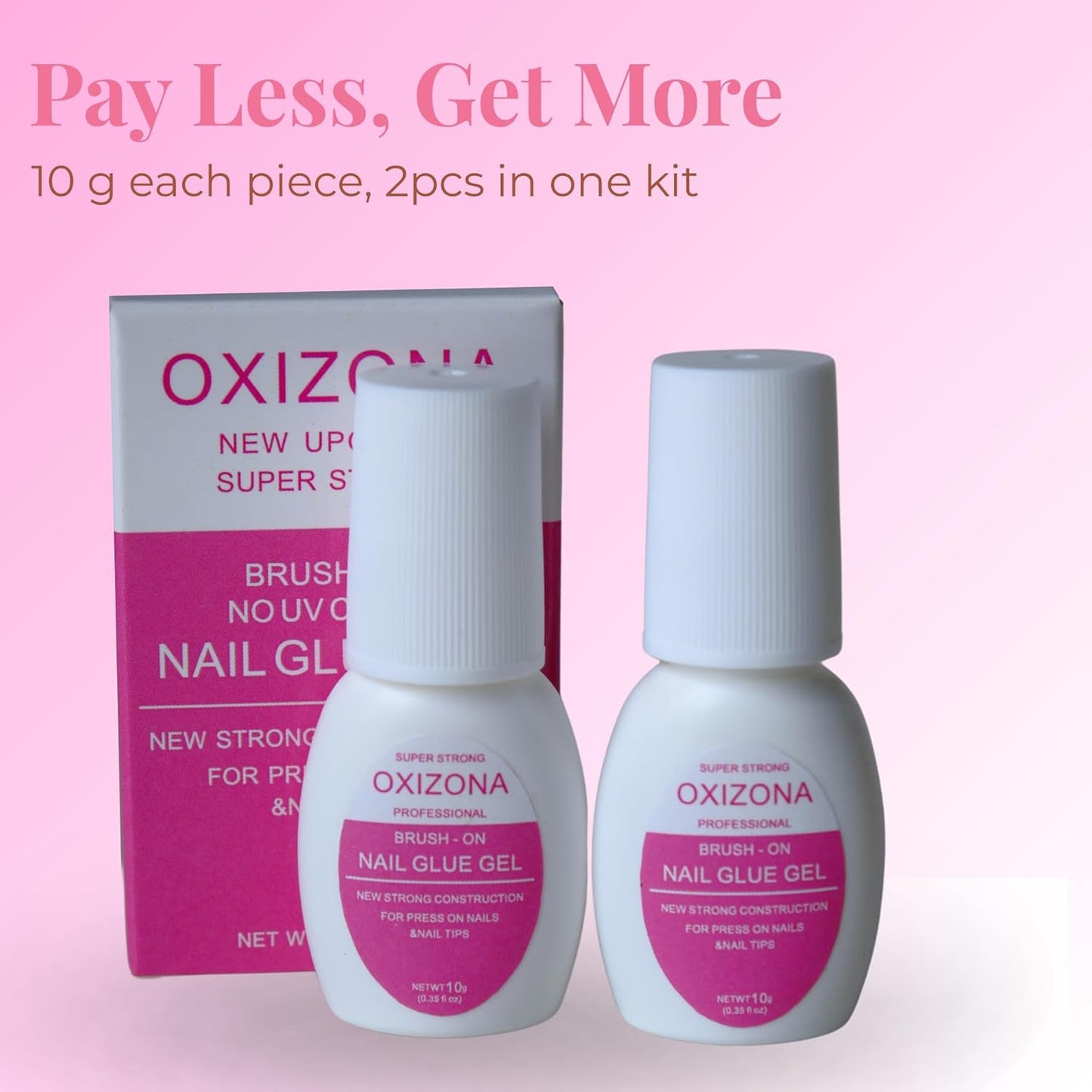 Super Strong Nail Glue for Acrylic Nails Press on Nails Professional Nail Glue for Nail Tips Fake Nails False Nails Long Lasting for Stick On Nails Broken Nails 0.07oz 12pcs