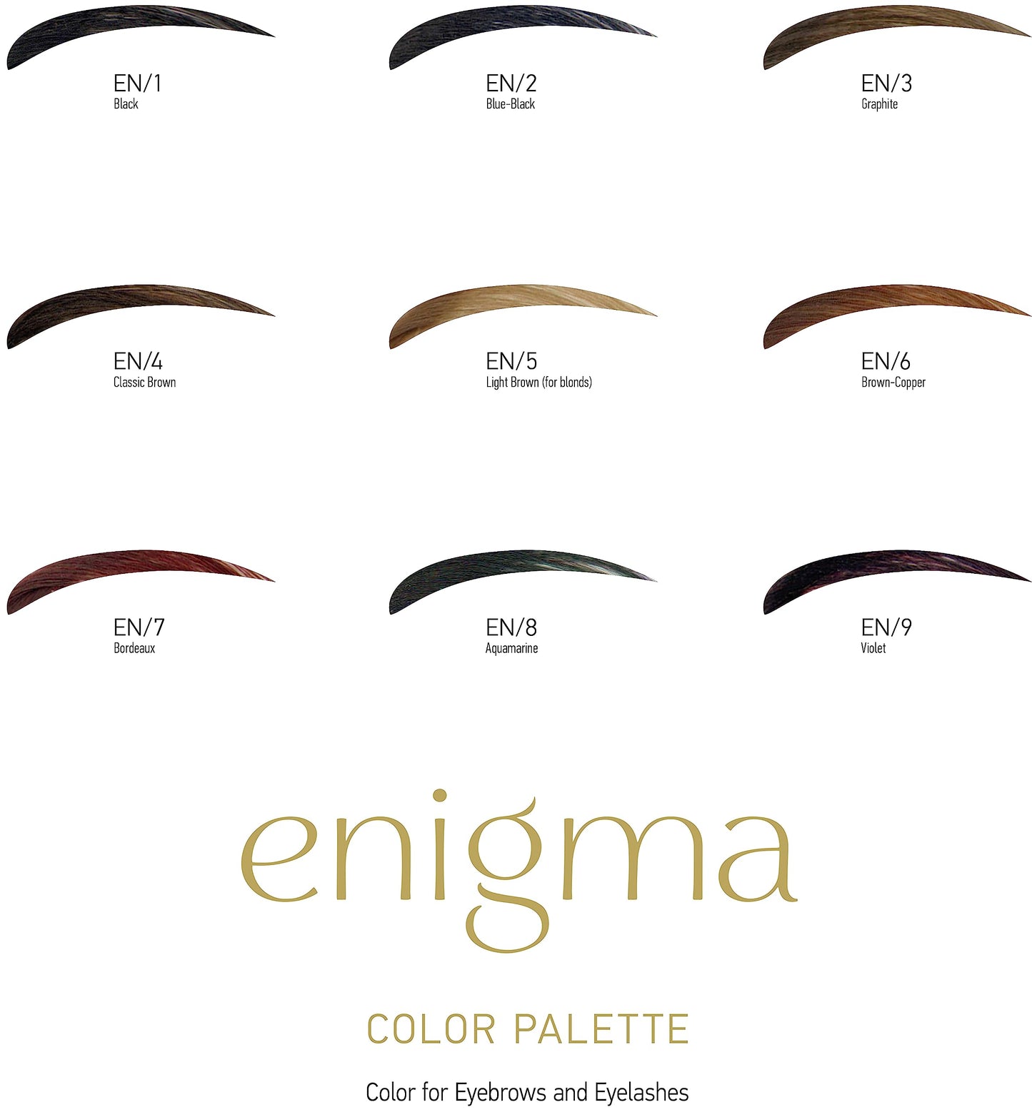 Estel Enigma CLASSIC BROWN COLOR Paint for Eyelashes and Eyebrows