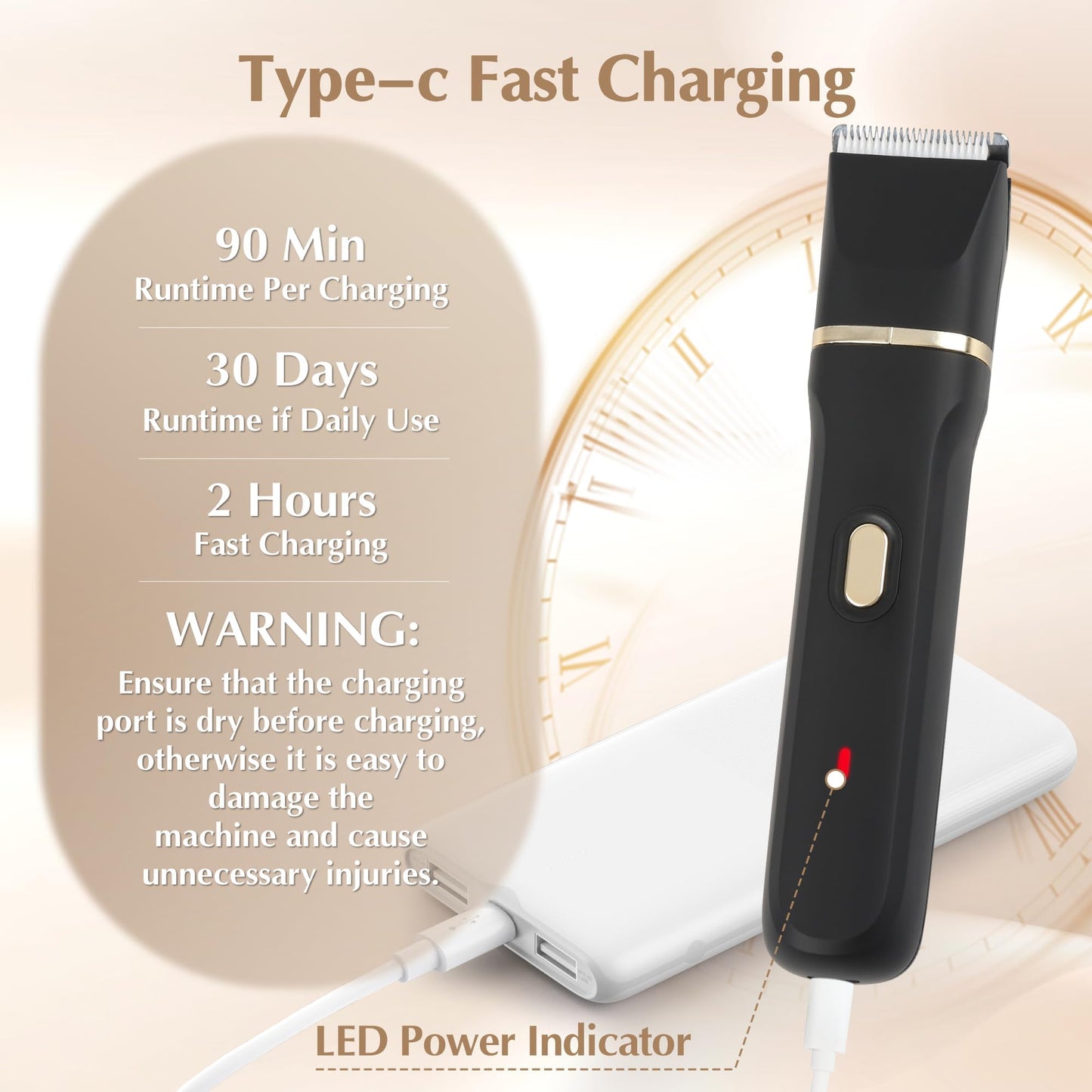 Eilveey Bikini Trimmer Electric Facial Hair Remover for Women Waterproof