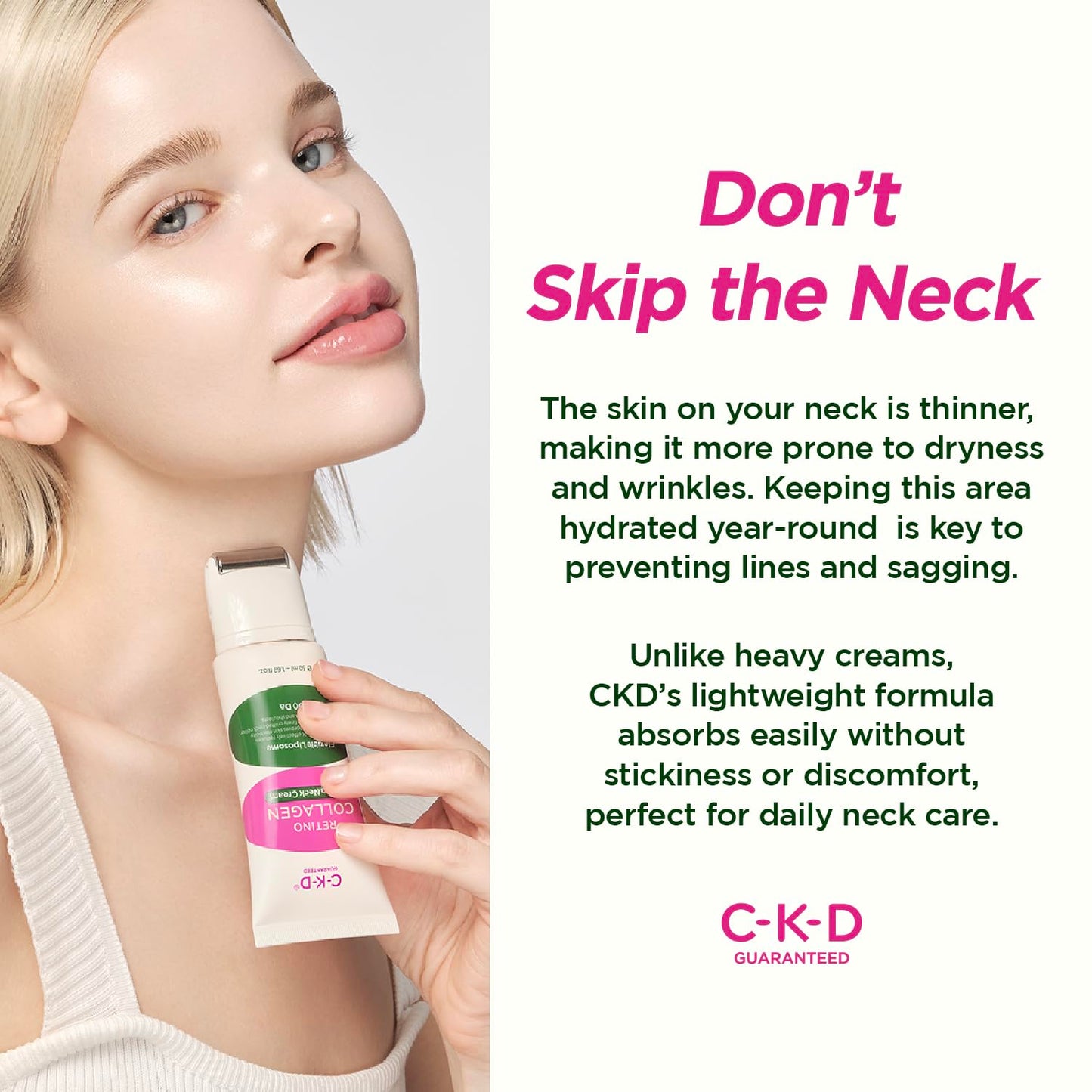 Retino Collagen Gua Sha Neck Cream - Anti-Aging Moisturizer for Tightening & Lifting | 1.69 fl oz