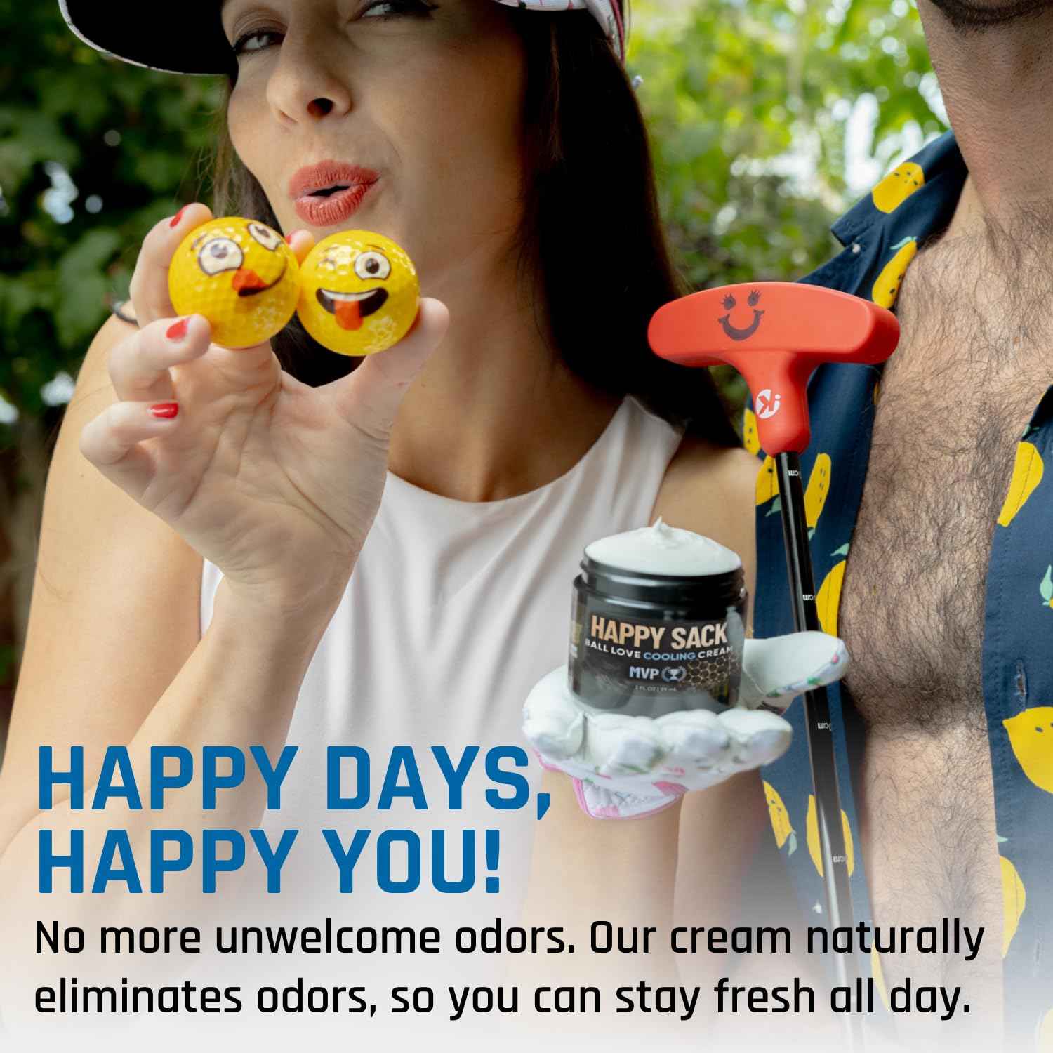 Derm Dude Happy Sack Ball Deodorant & Anti-Chafing Cream for Men | Nut Cooling Lotion for Groin & Private Parts | Odor Control, Aluminum-Free, DeoPlex Formula – MVP Scent, 2oz (1 Pack)