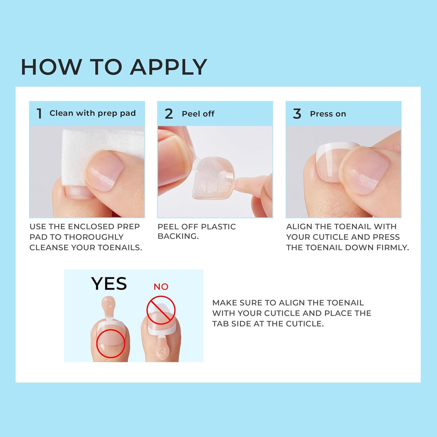 KISS imPRESS Pedicure Press On Toenails, 'Angel Vibes', White, Short Squoval, Pedicure Nail Kit Includes 24 Press On Toenails, Prep Pad, Mini Nail File, & Pedicure Stick