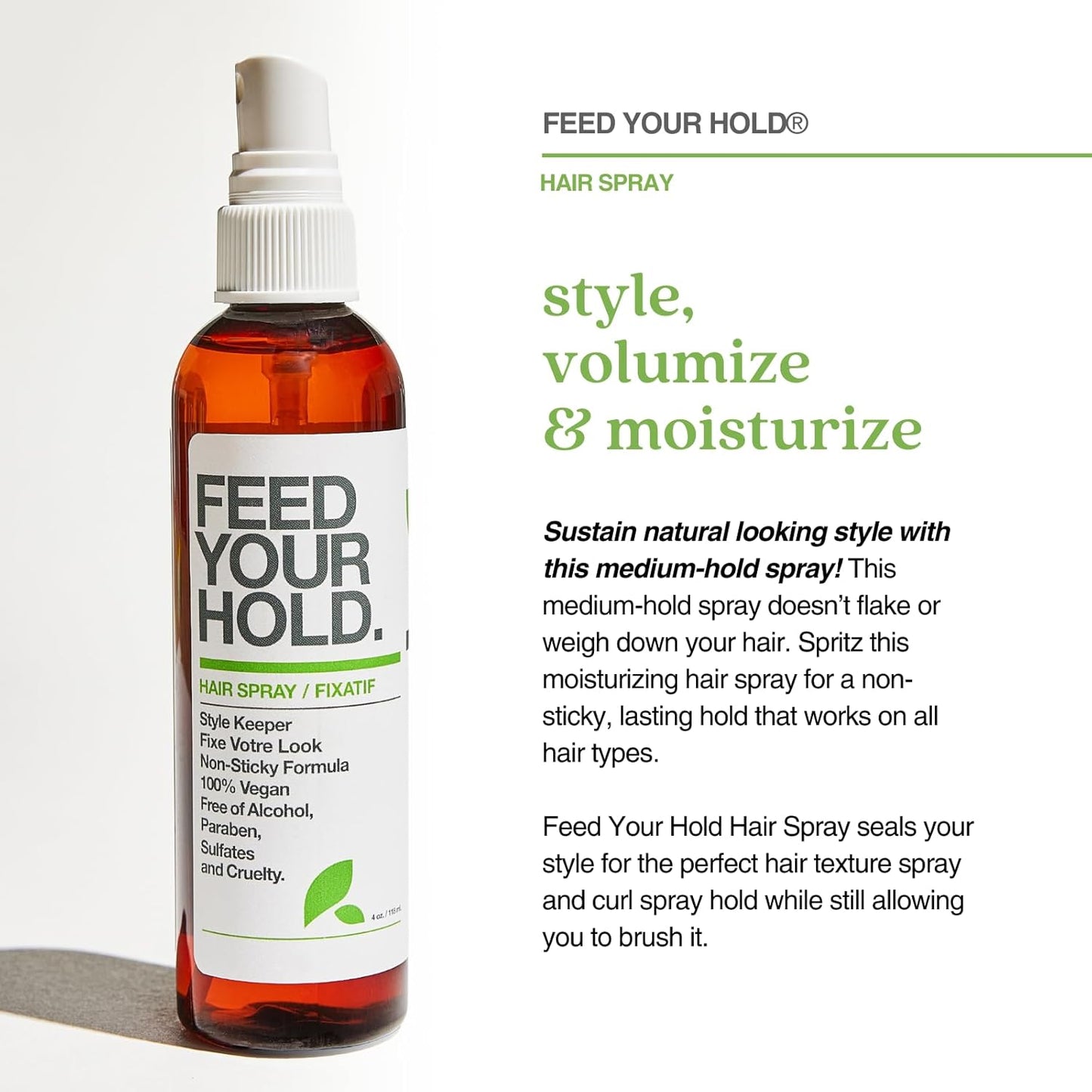 Yarok Feed Your Hold - Volumizing Hair Spray for Fine Hair | Organic, Alcohol-Free, Vegan (4oz)
