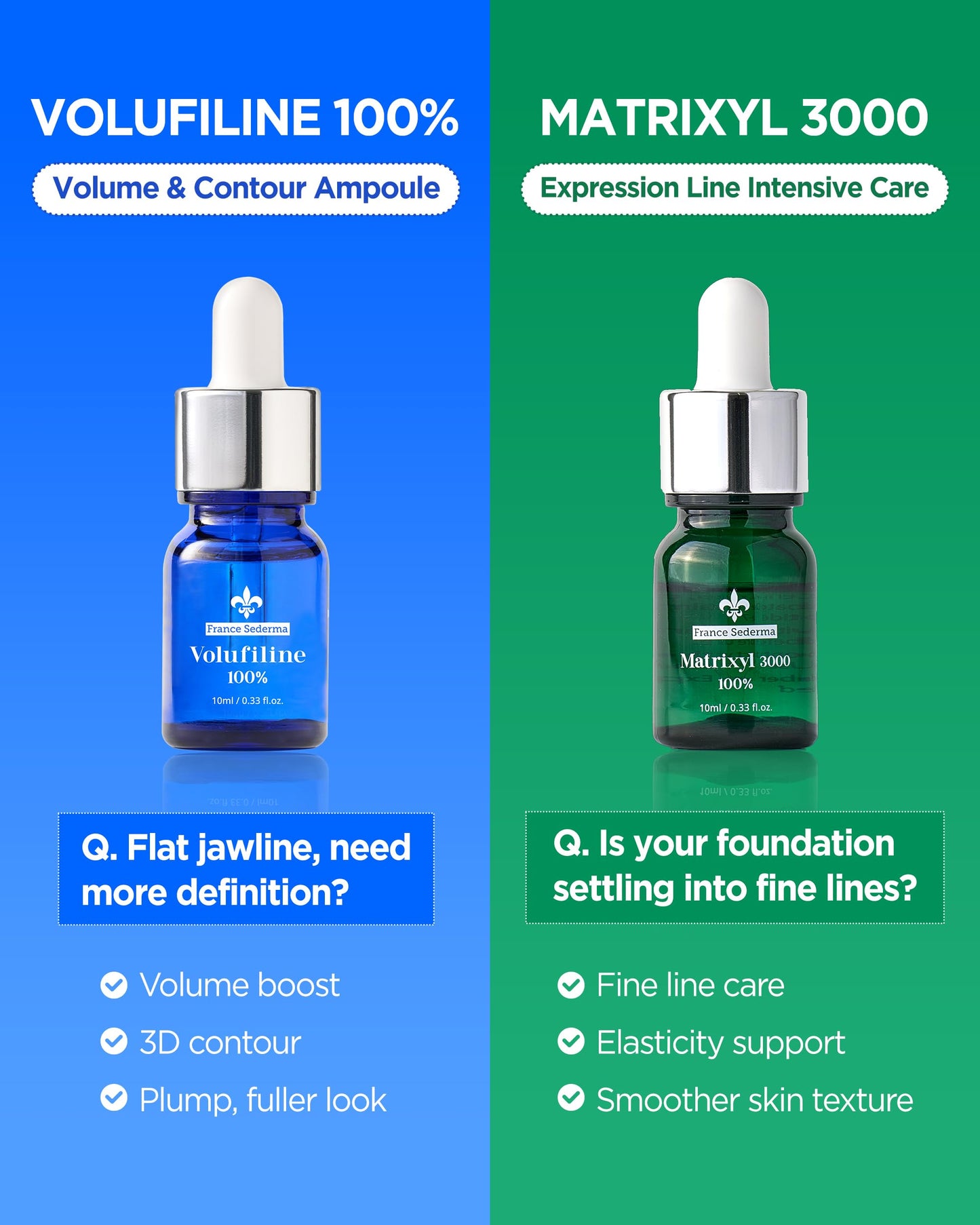 THEPURI Volufiline™ Booster Serum [2-Pack Value] (10ml x 2) – Sederma France Cosmetic Active | Helps Skin Look Plumper & Firmer | Mix-In Ampoule for Face Neck Body | Oil-Essence