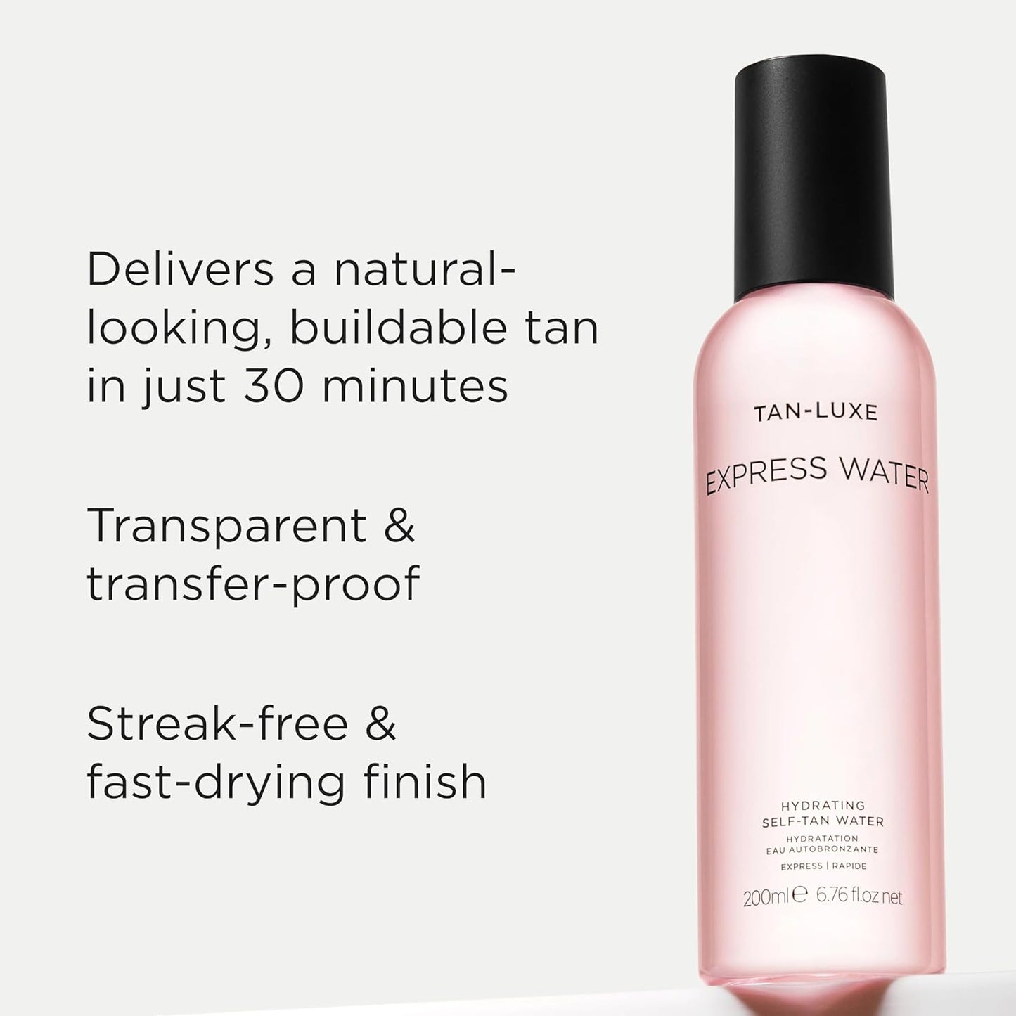 Tan-Luxe Express Water - Rapid Self Tanner Spray for Natural Tan | Hydrating Formula, 6.76 fl. oz