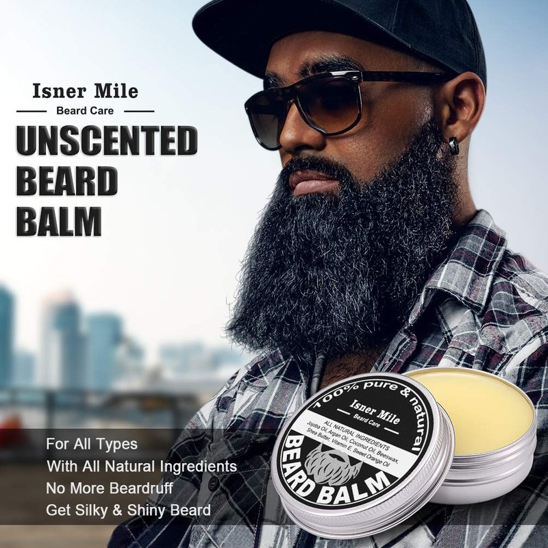 Isner Mile Beard Grooming Kit for Men Care: with Beard Oil Balm Wash Brush Comb & Straight Razor, Birthday Valentines Fathers Gifts for Men Him Boyfriend Husband Coworker, Christmas Stocking Stuffers