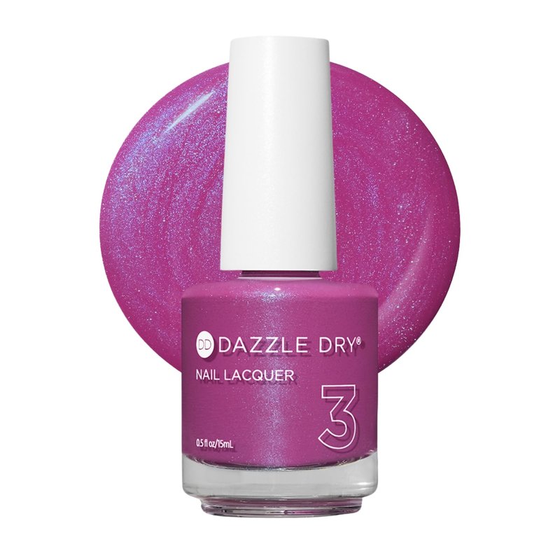 Dazzle Dry Nail Lacquer (Step 3) - Mulberry - A purply pink with a subtle blue flash. Full coverage shimmer. (0.5 fl oz)
