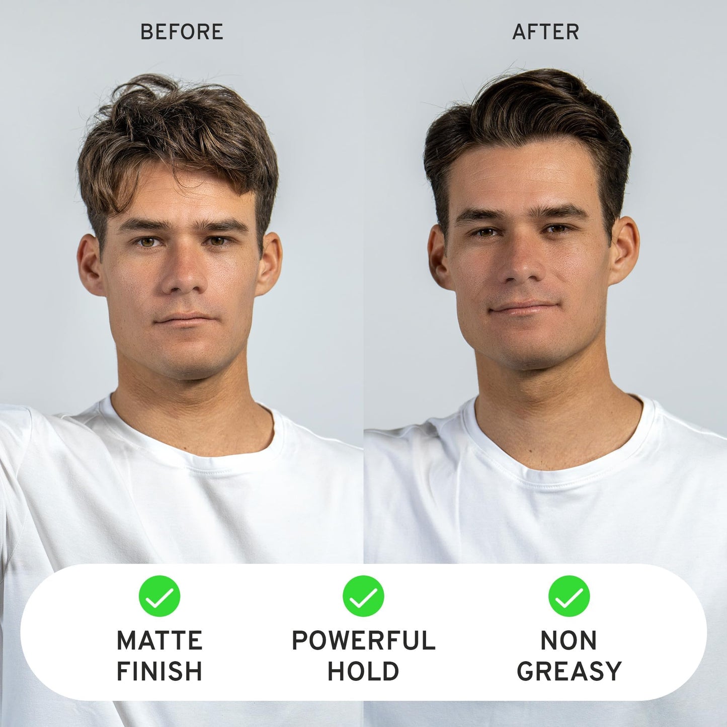 Hardworking Gentlemen Hair Fibre for Men, Mid-High Hold, Textured Matte Finish, Natural Formula, 3 oz (Made in USA)