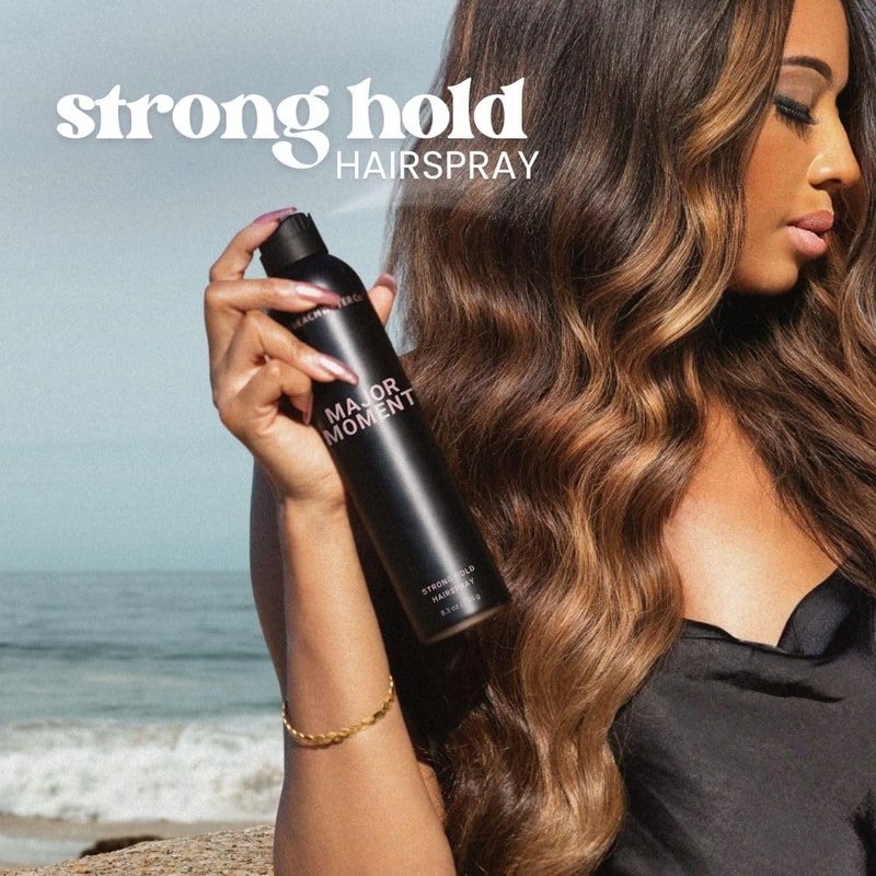 Beachwaver Co. Major Moment Strong-Hold Hairspray - Extra-Strength Vegan Formula | Travel Size (1.4 Oz) for Long-Lasting Styles