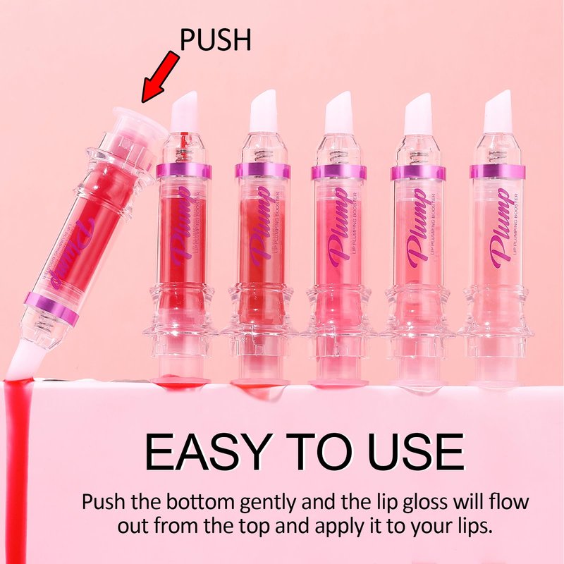 Erinde Lip Plumper Gloss, Natural Spicy Lip Plumping Booster Oil, Ultra-Hydrating & Nourishing Plump Lip Plumper, Glossy Finish Fuller Lip Plumping Gloss for Women Girls, 02#