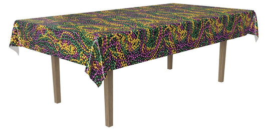 Beistle Mardi Gras Beads Tablecover