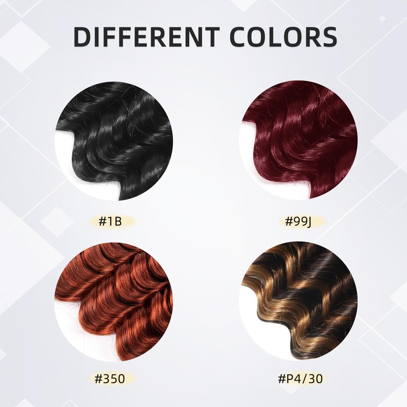 Human Braiding Hair for Boho Braids 100g 20 Inch Deep Wave Bulk Human Hair 100% Unprocessed 12A Brazilian Virgin Boho Hair for Braiding Knotless 2 Bundles/Pack Natural Color